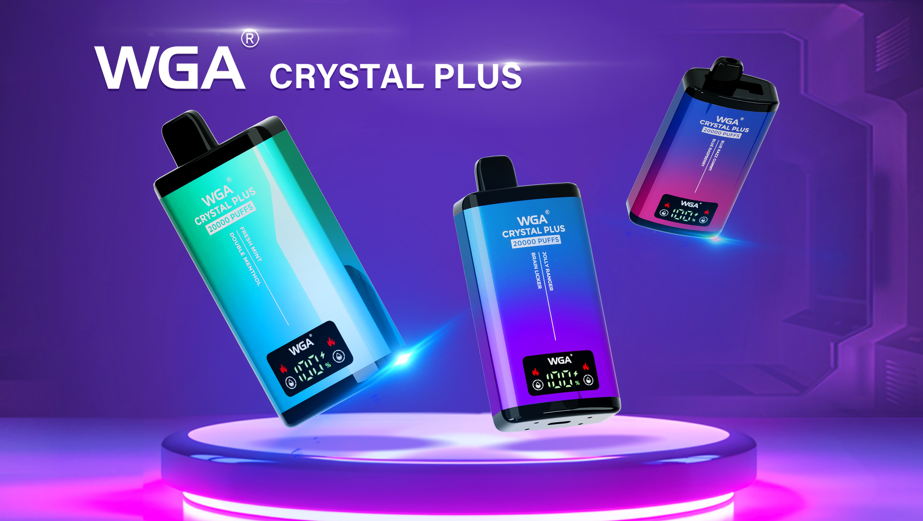  Wga 20K Puff Crystal Plus Disposable Vape EU Warehouse Dual Flavors Vape Pen Pod