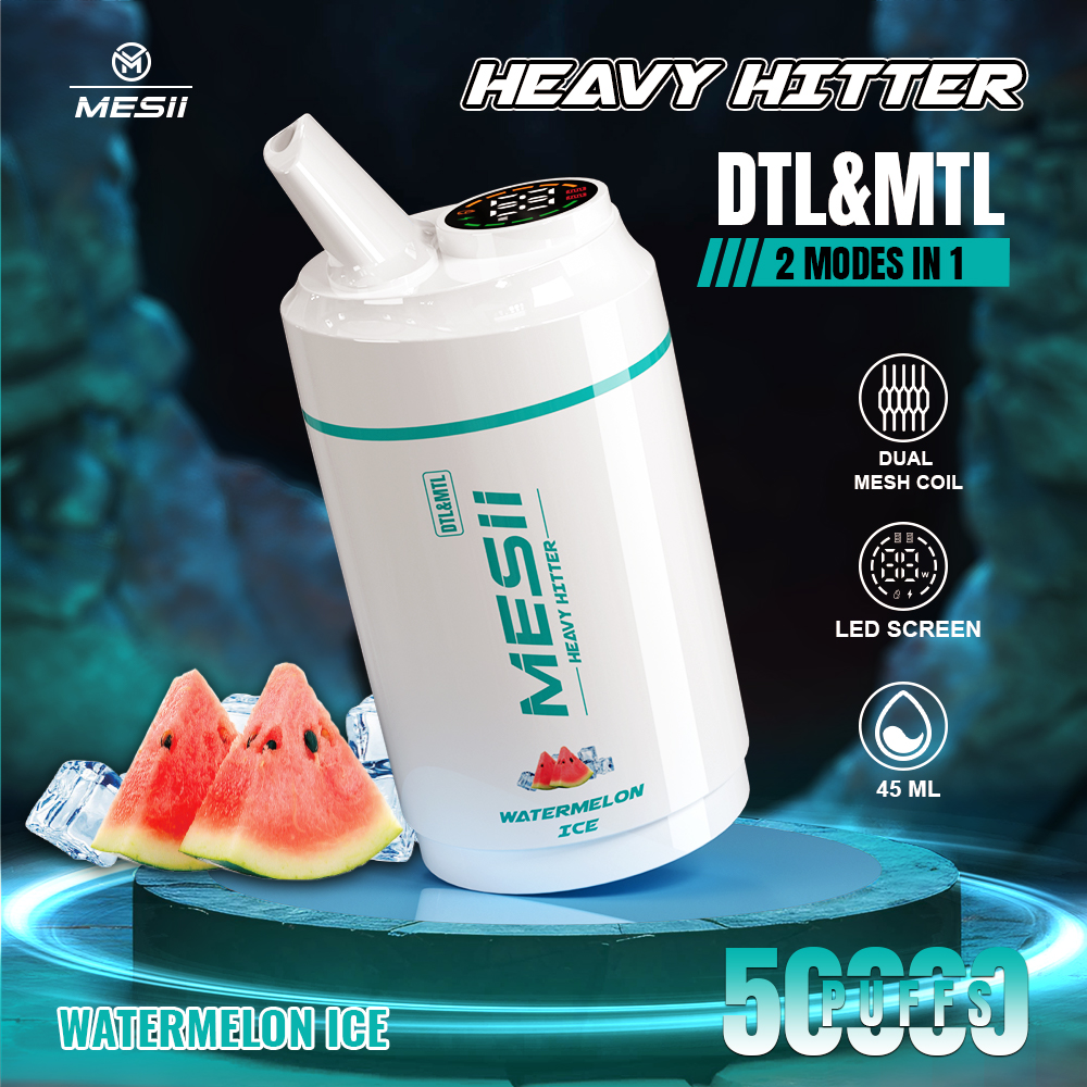 Mesii 50000 Puffs LED Display Screen Dual Mesh Coil Disposable E Cig Mesii 16000 30000 Puff Bar
