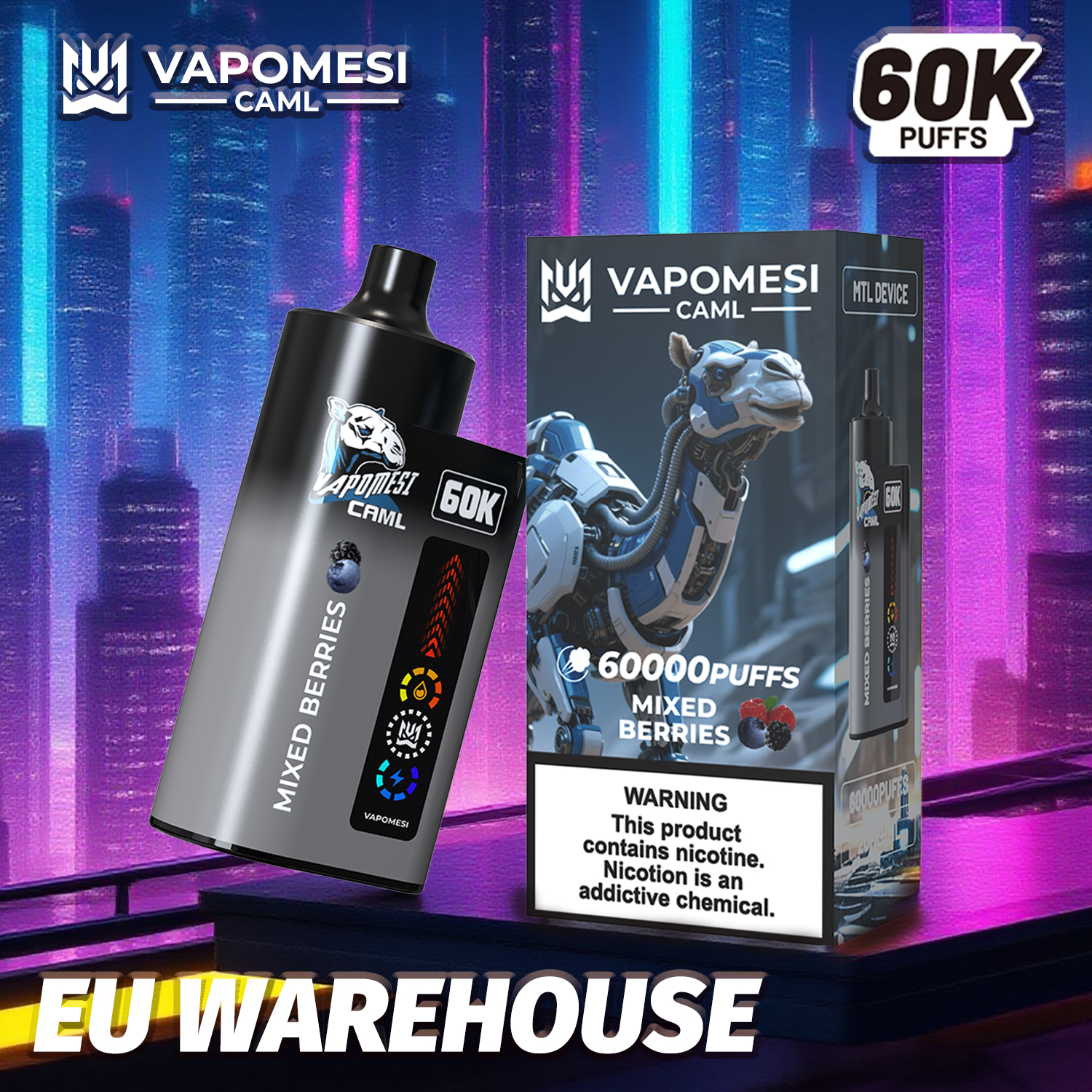  EU Warehouse Vapomesi Caml 2 3 4in1 Disposable I Vapors Bang 50000 60000 80000 Puffs 50 60 80 100K Vaper Wholesale Solo Bar Randm Tornado Vape