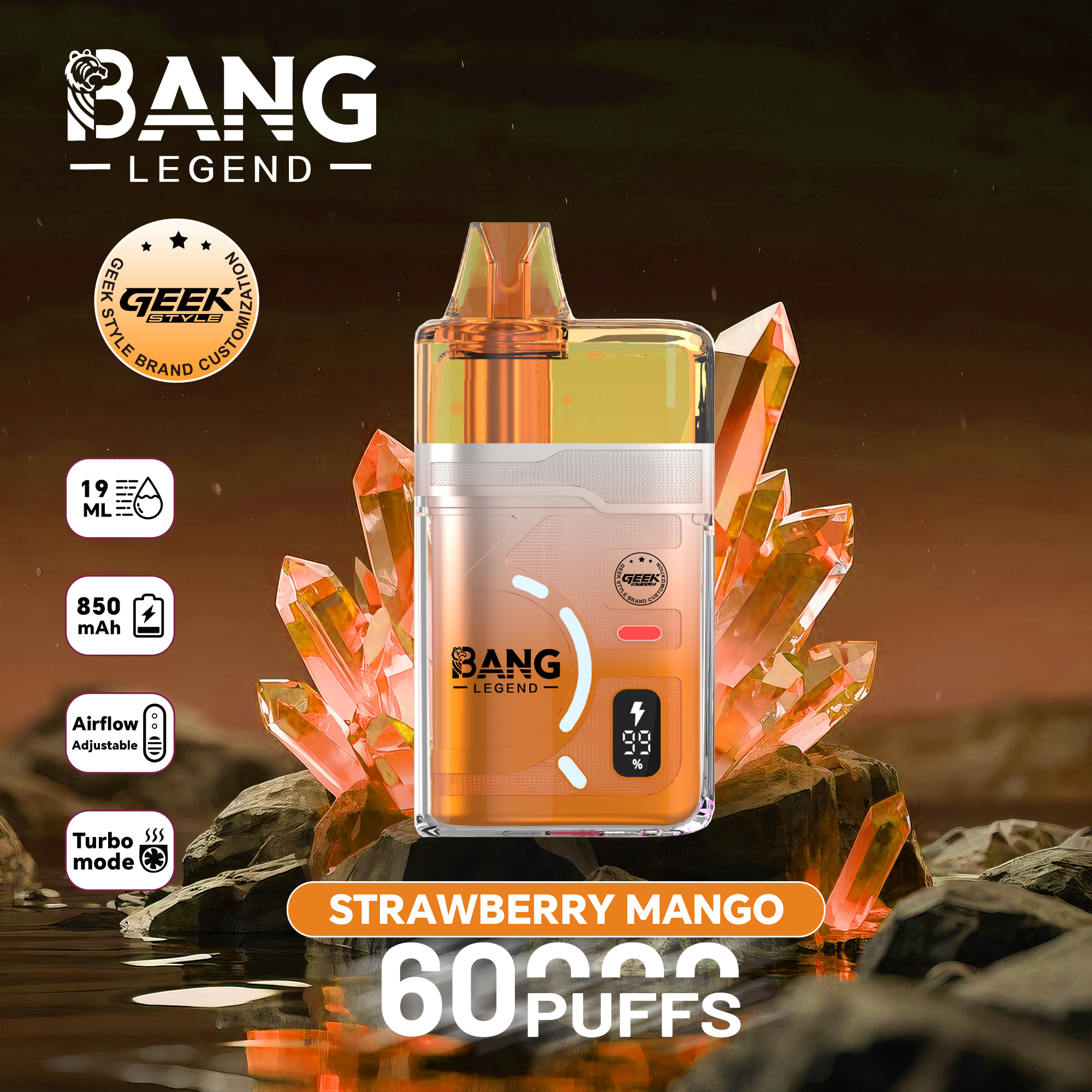 Wholesaler Bang Legend 60000 Puffs Disposable Vapes EU Warehouse Stock Factory Price 120K Hookah Vape Spain Ship Bang Blaze 100K 150K Ecloudvaping