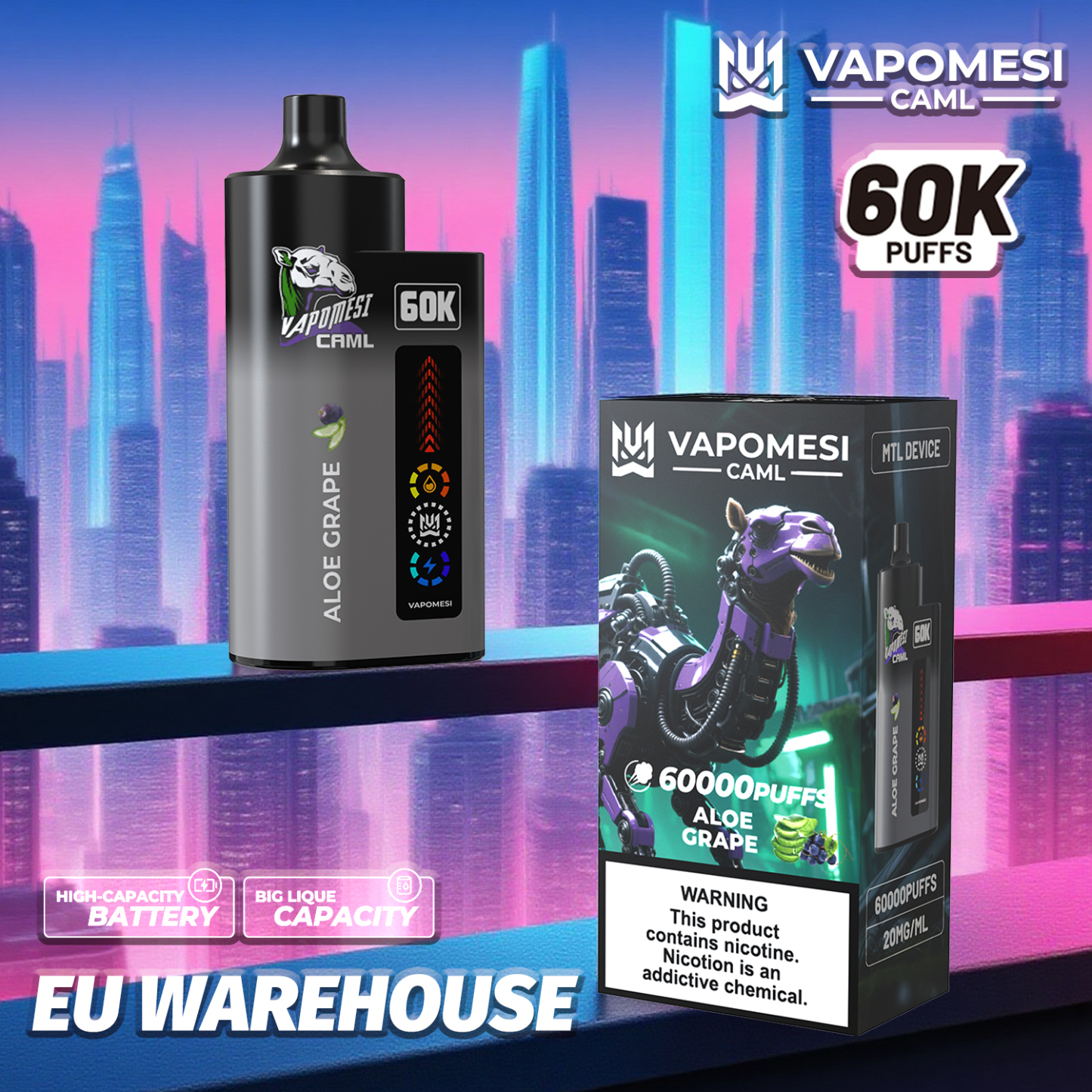  EU Warehouse Vapomesi Caml 2 3 4in1 Disposable I Vapors Bang 50000 60000 80000 Puffs 50 60 80 100K Vaper Wholesale Solo Bar Randm Tornado Vape