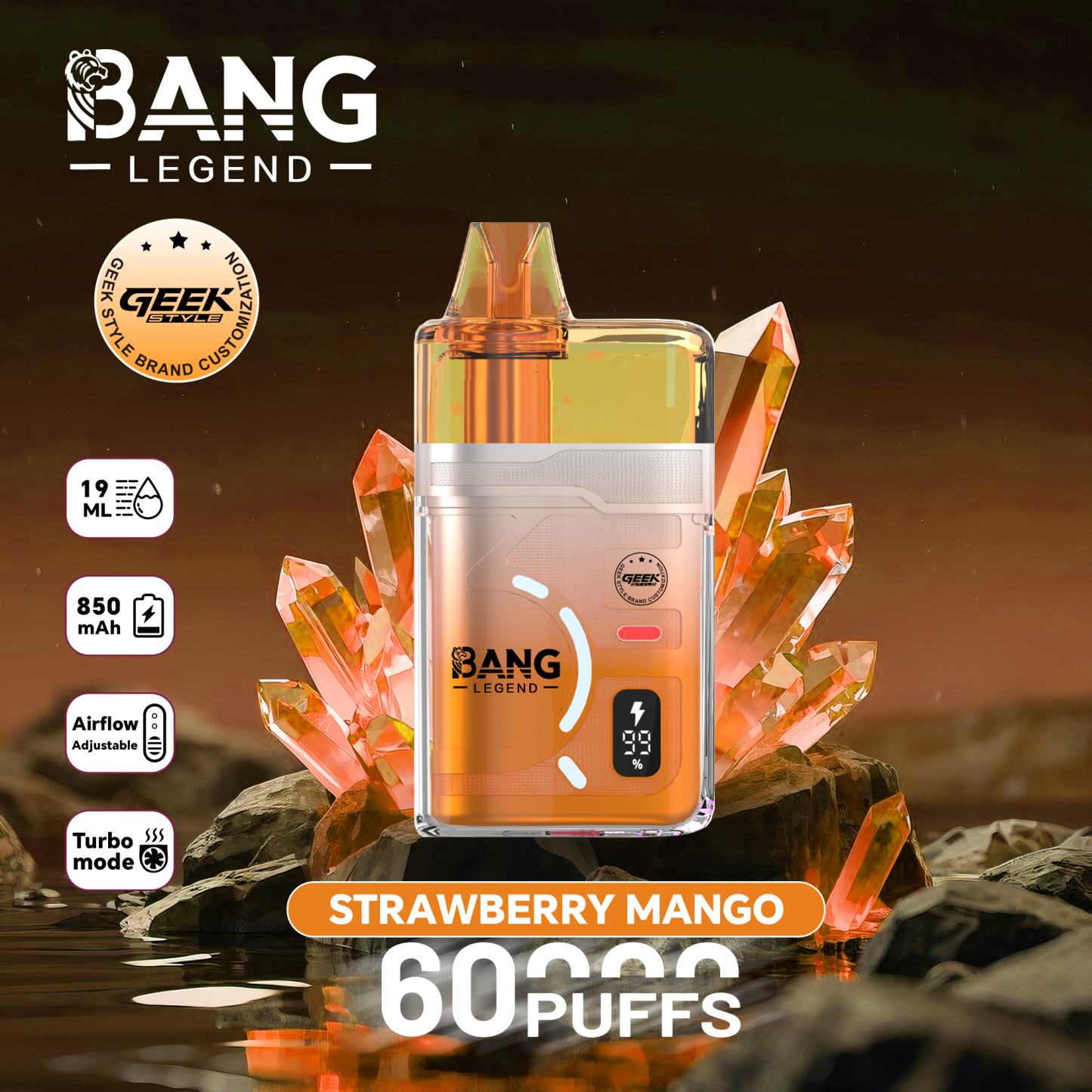 Wholesaler Bang Legend 60000 Puffs Disposable Vapes EU Warehouse Stock Factory Price 120K Hookah Vape Spain Ship Bang Blaze 100K 150K Ecloudvaping