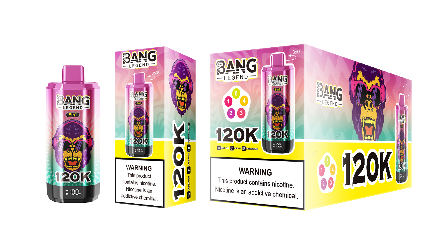 Bang Legend 120000 120K Puffs 5in1 Factory Price Bangblaze 100000 120K Puff E-Cigarette Disposable Vape Bang King 85K 100K Puffs EU Germany Stock