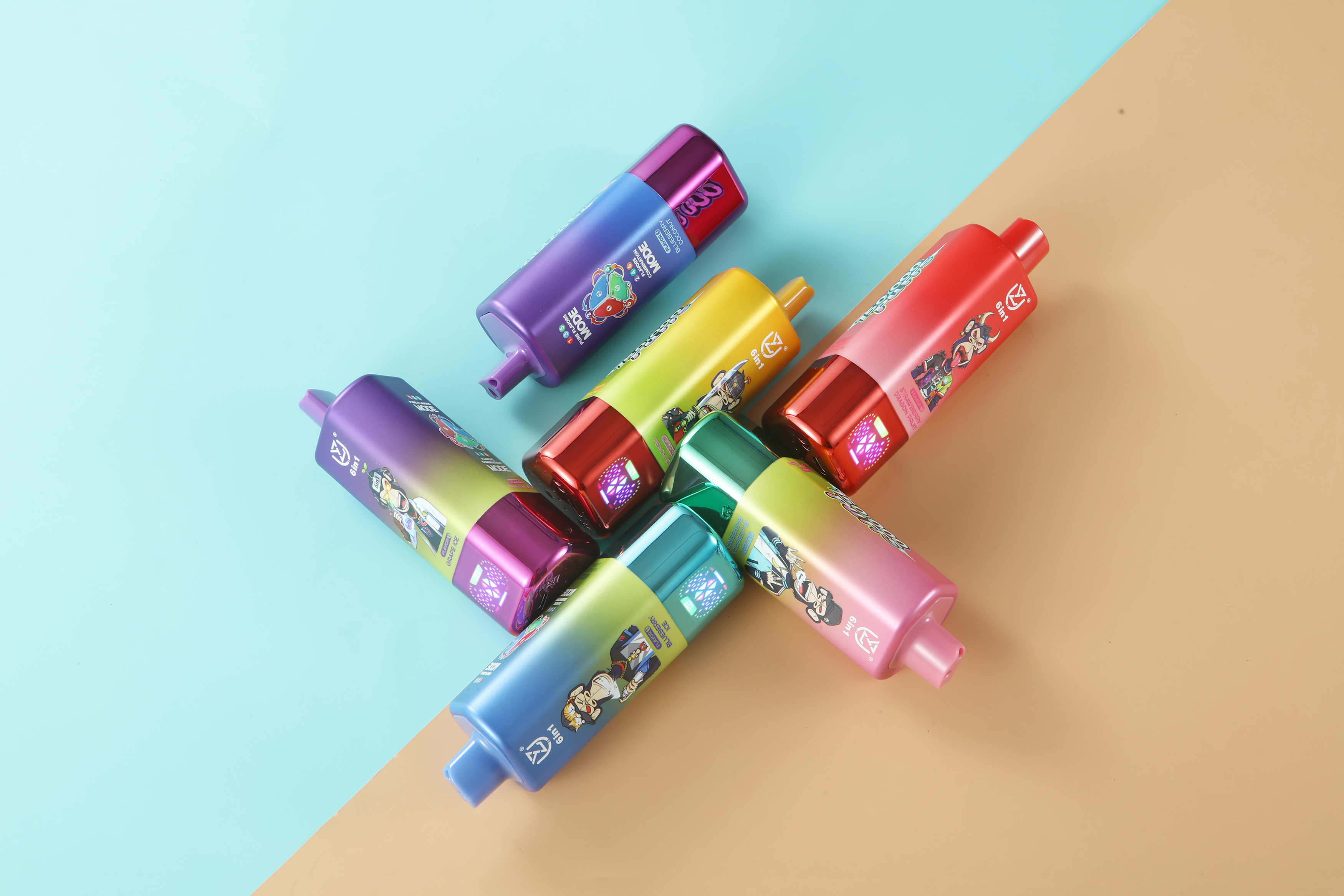 Uzy 6-in-1 Desechable Vape 150K Options Disposable E-Cigarette Wholesale with LED Screen OEM Factory EU Warehouse 150000puff Ecloudvaping 