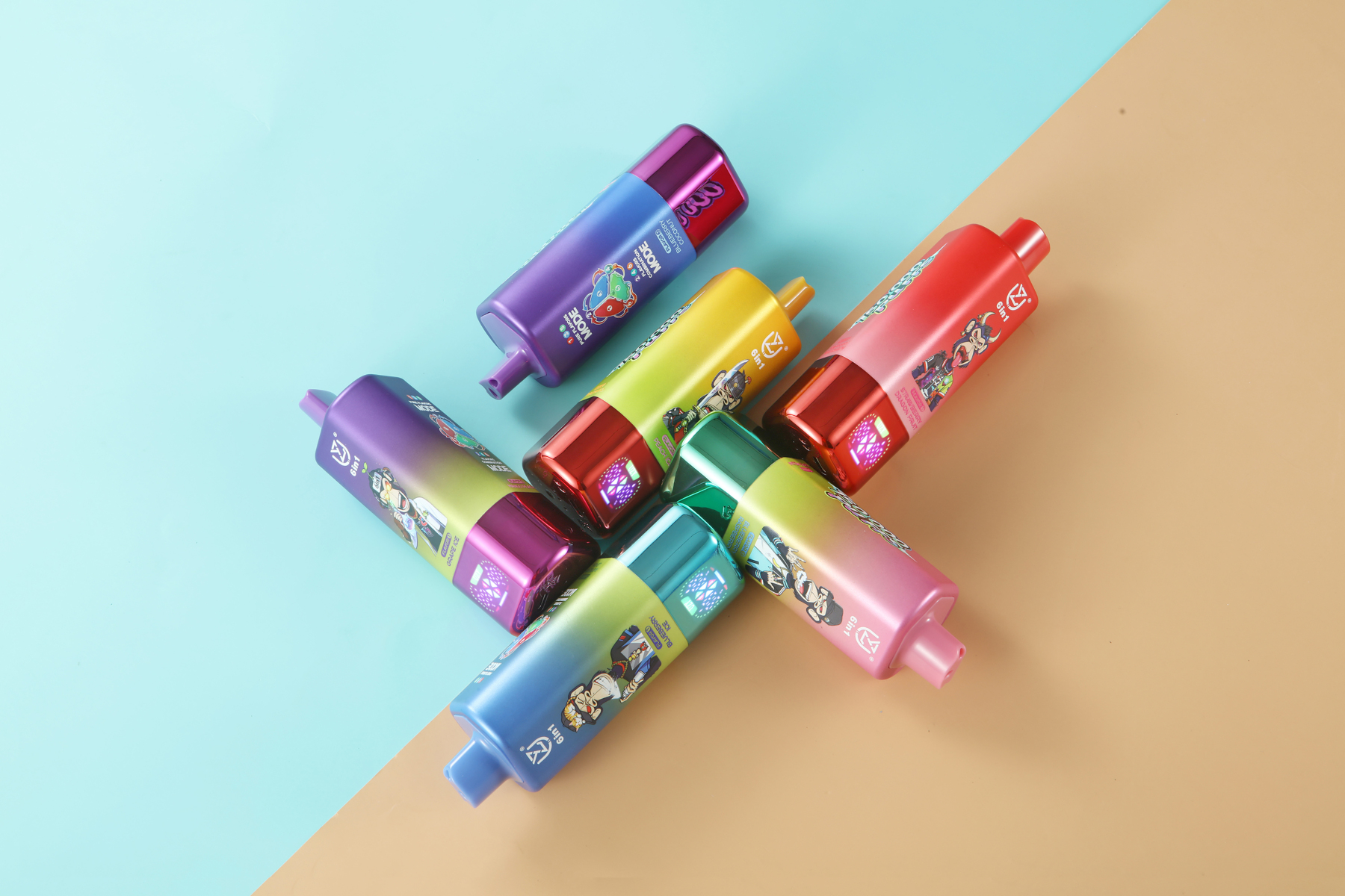 Uzy 6-in-1 Desechable Vape 150K Options Disposable E-Cigarette Wholesale with LED Screen OEM Factory EU Warehouse 150000puff Ecloudvaping 