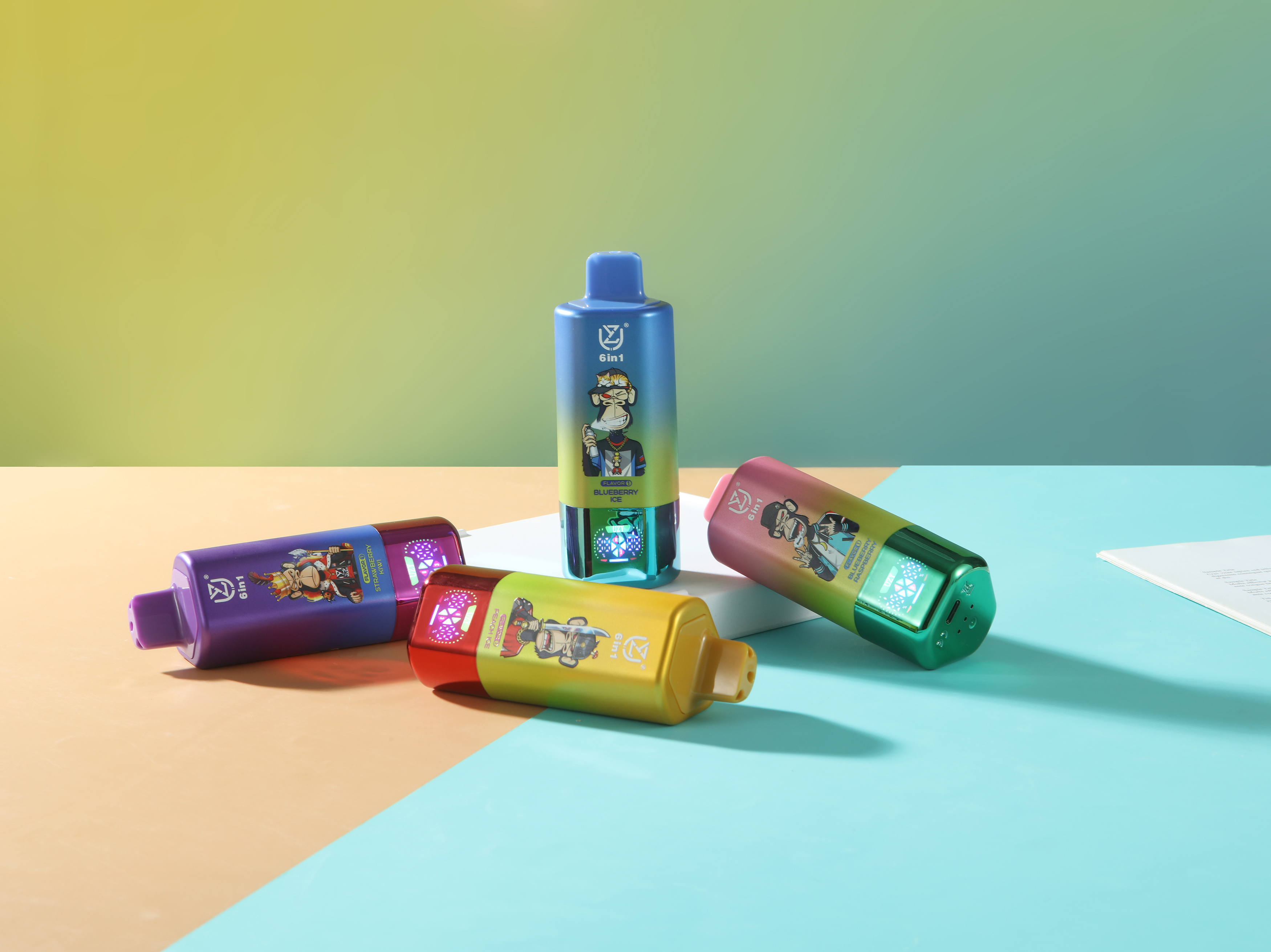 Uzy 6-in-1 Desechable Vape 150K Options Disposable E-Cigarette Wholesale with LED Screen OEM Factory EU Warehouse 150000puff Ecloudvaping 