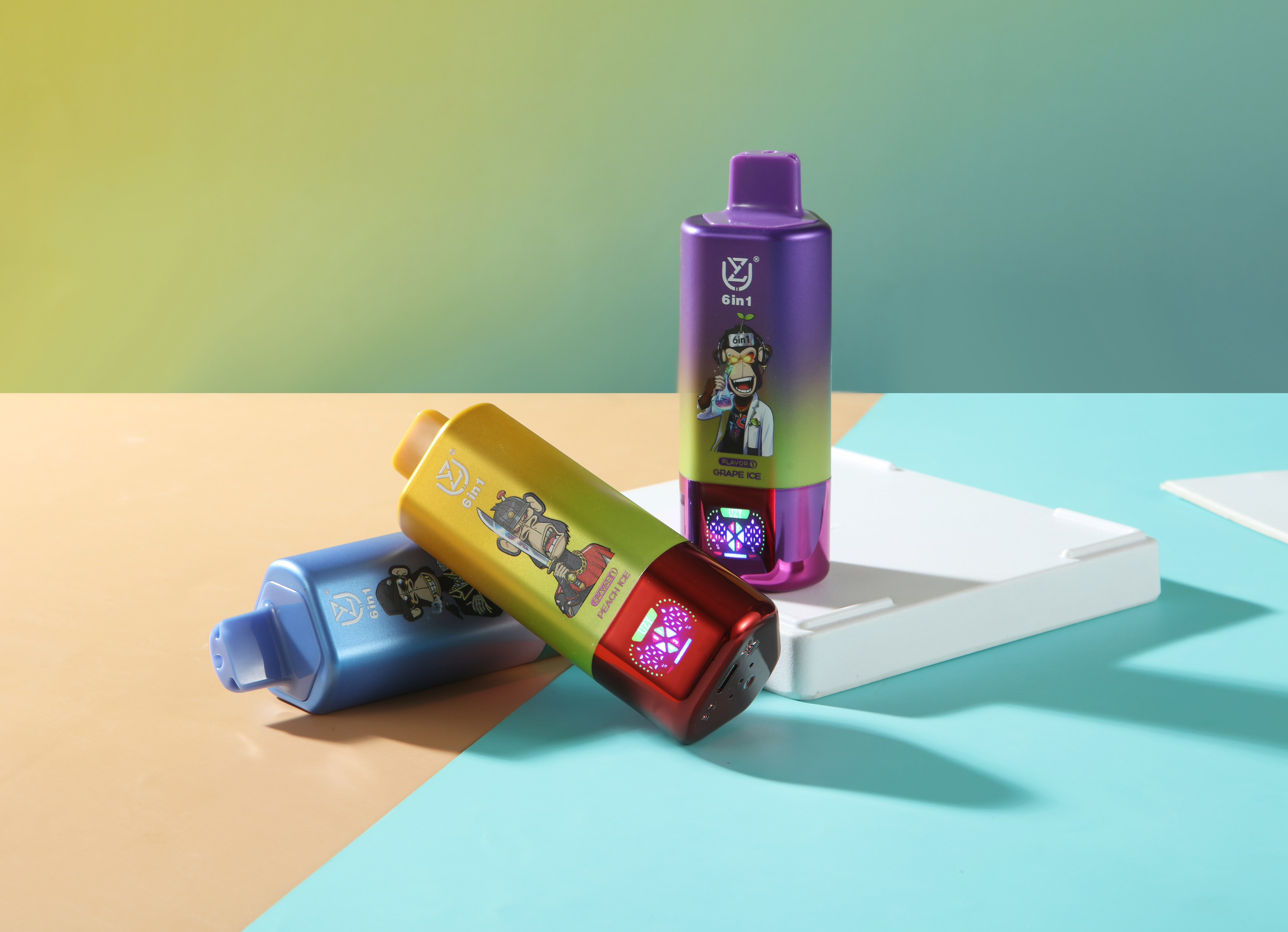 Uzy 6-in-1 Desechable Vape 150K Options Disposable E-Cigarette Wholesale with LED Screen OEM Factory EU Warehouse 150000puff Ecloudvaping 