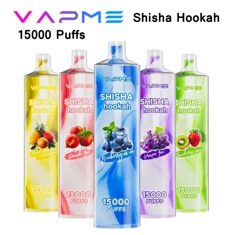  Original VAPME SHISHA Hookah 15000 Puffs Disposable Vape 0.6ohm Coil 650mAh Rechargeable Battery 25ml Prefilled Pod 12 Flavors E Cigarettes-Ecloudvaping