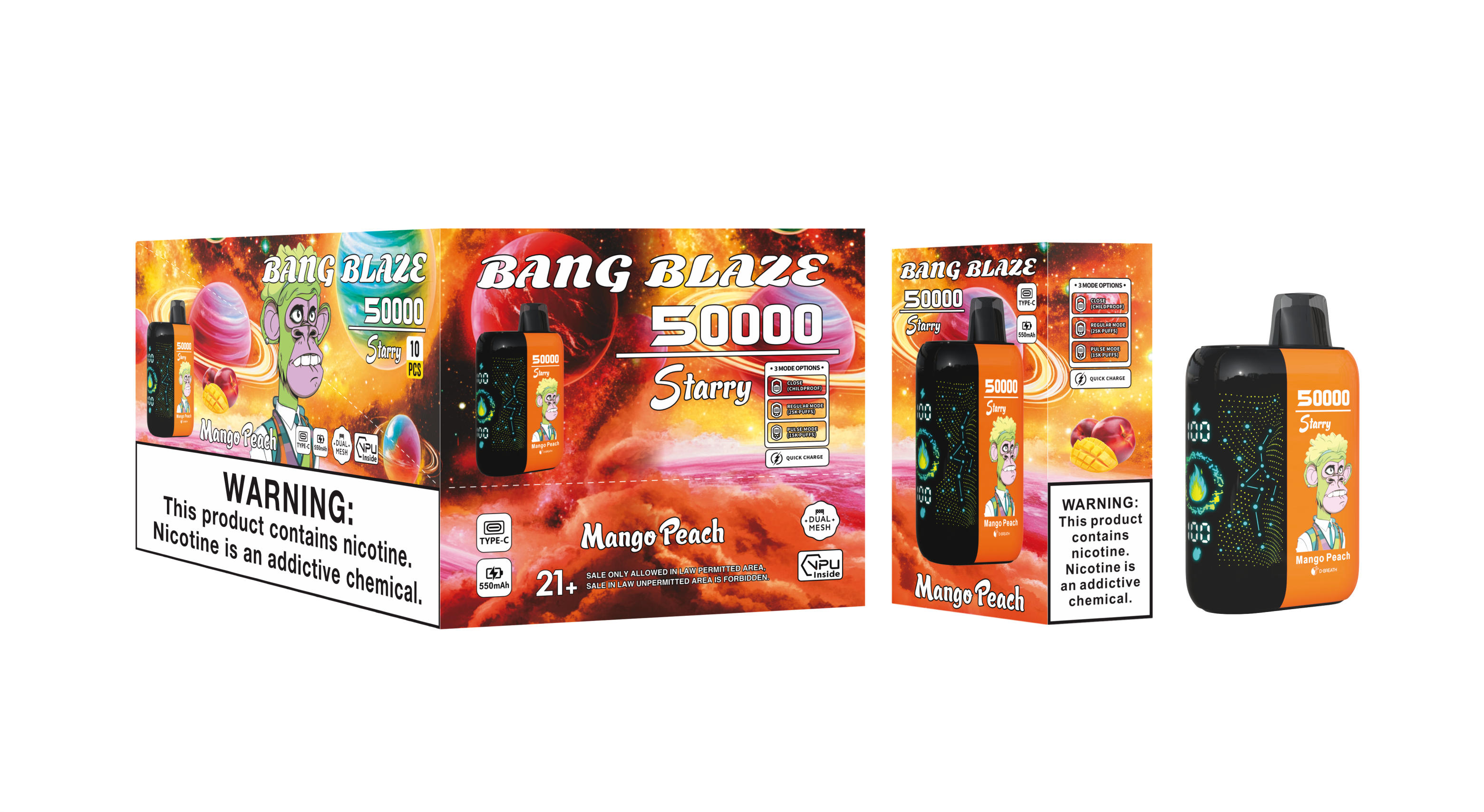 2025 Bang Blaze 50000 Puffs Starry Screen Vape King 50K 60K 85K Vaper Desechable Disposable Electronic Cigarette Factory Price Fast Shipping