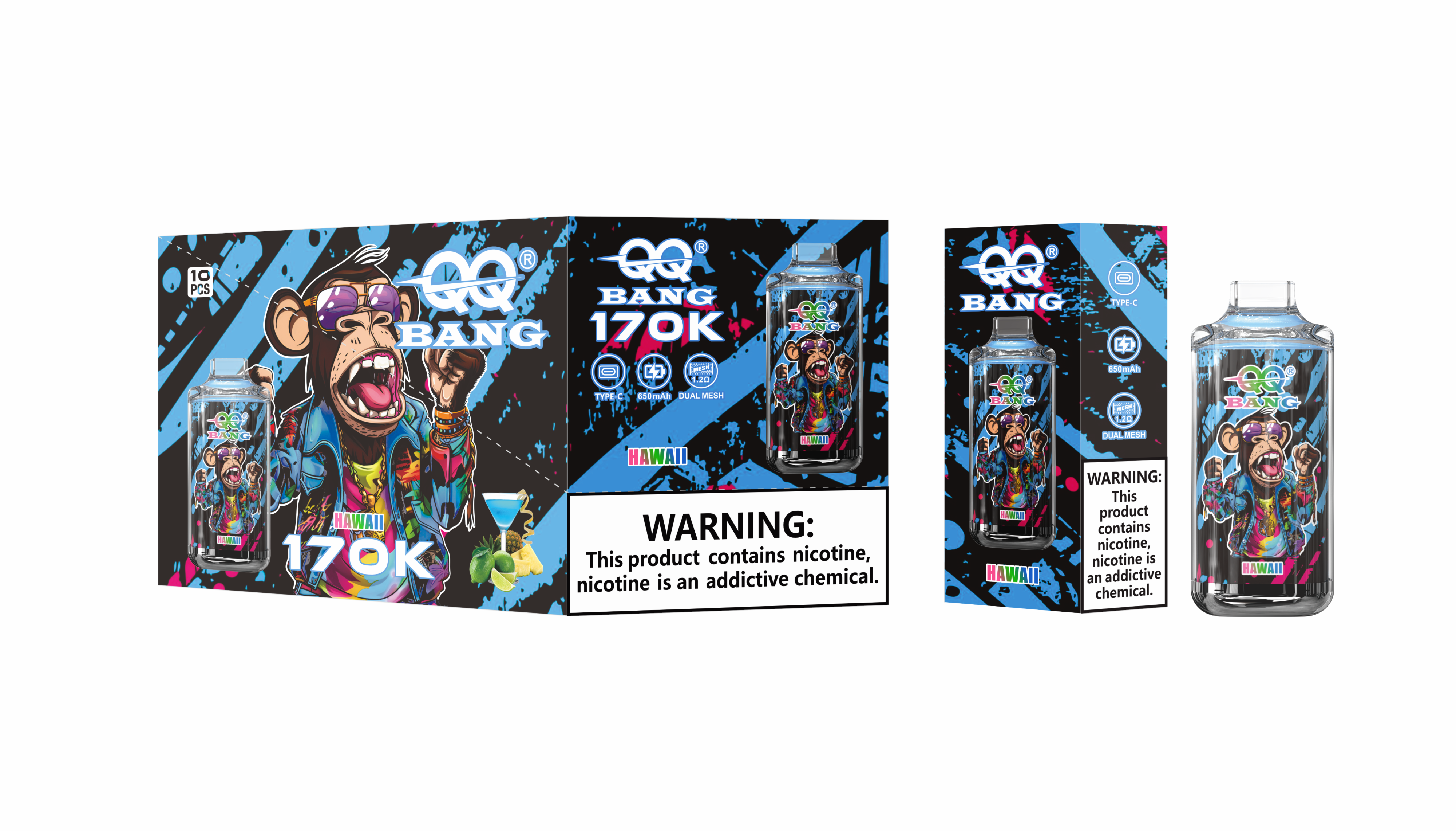  Qqbang 170K 170000 Puffs Vape Pen Wholesale Vaper QQ Bang 50K 100K 150K 200K Vapor 300K Disposable Electronic Cigarette Vapes