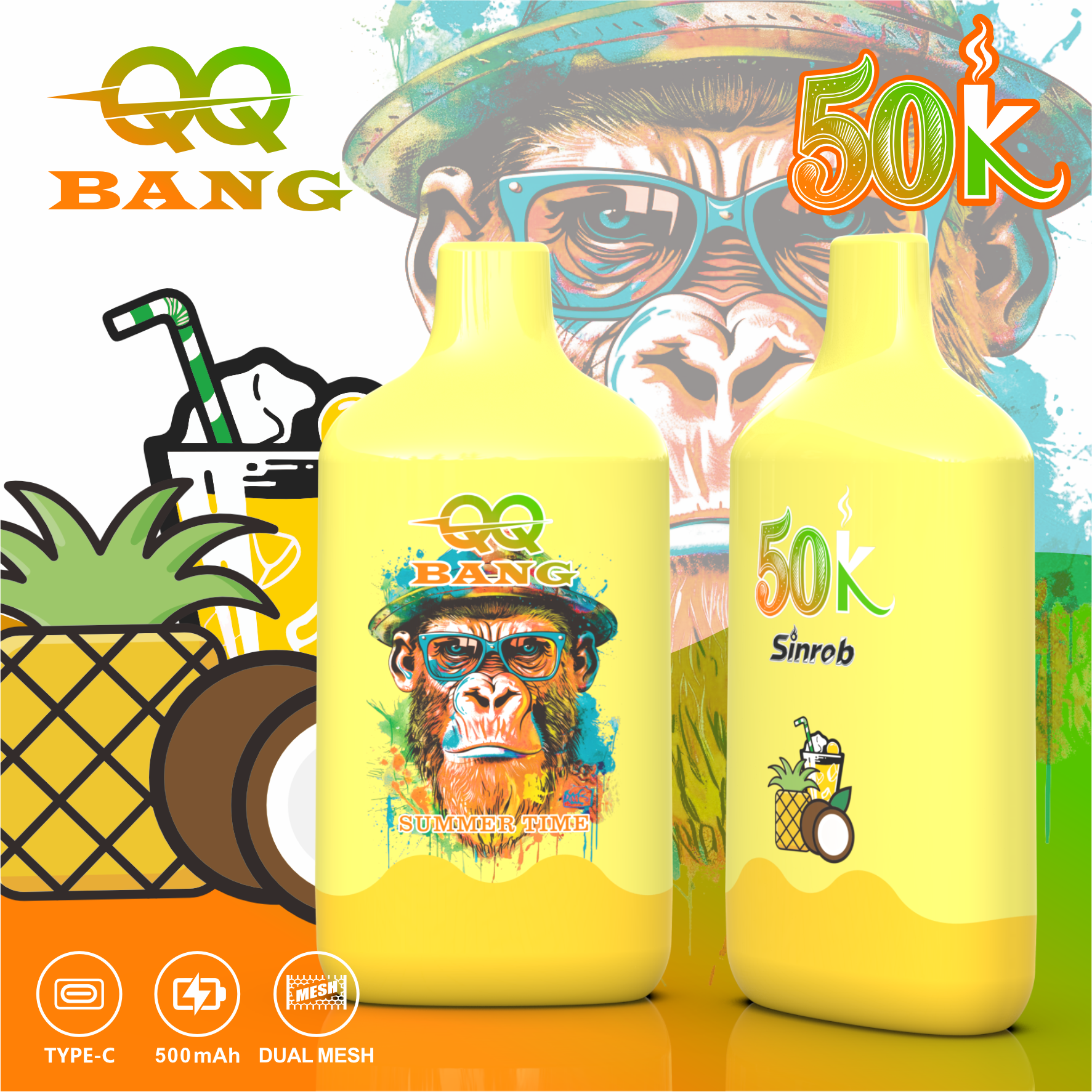 QQbang 50k Puffs Vape Pen Wholesale Vaper QQ Bang King 50k Disposable Electronic Cigarette Vapes