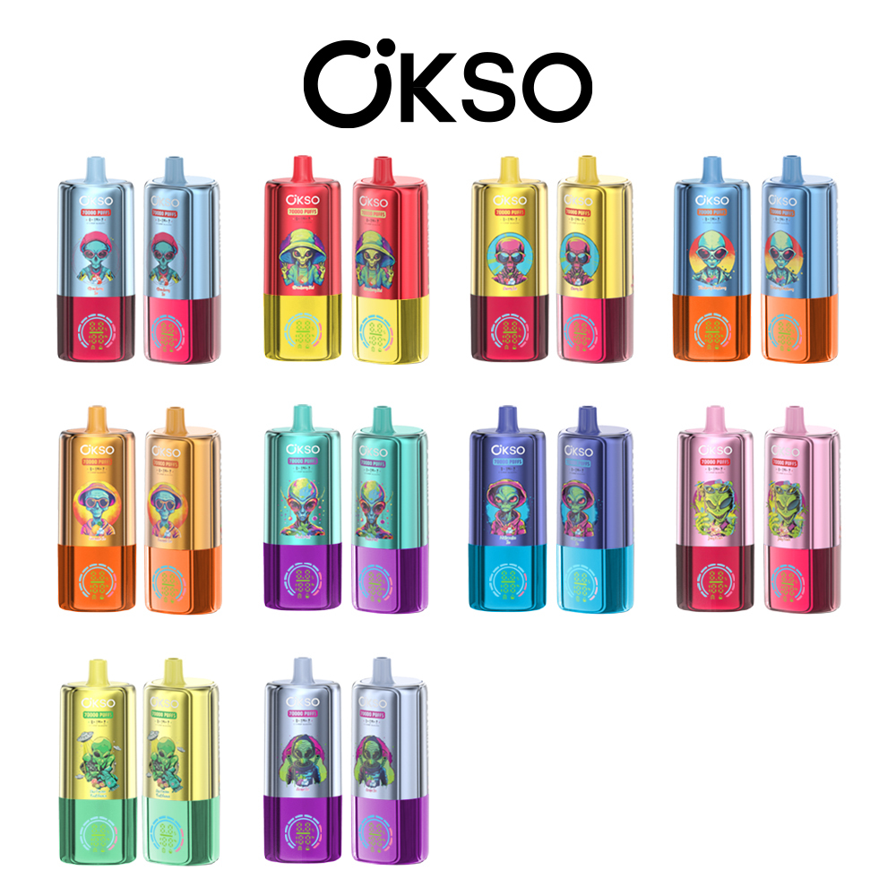 Okso 3in1 70K Puffs Disposable Vape 3in1 Flavors Vaper 70000 Puffs Disposable Vape Rechargeable Battery Electric Cigarette 70K Puff Vape Puffs
