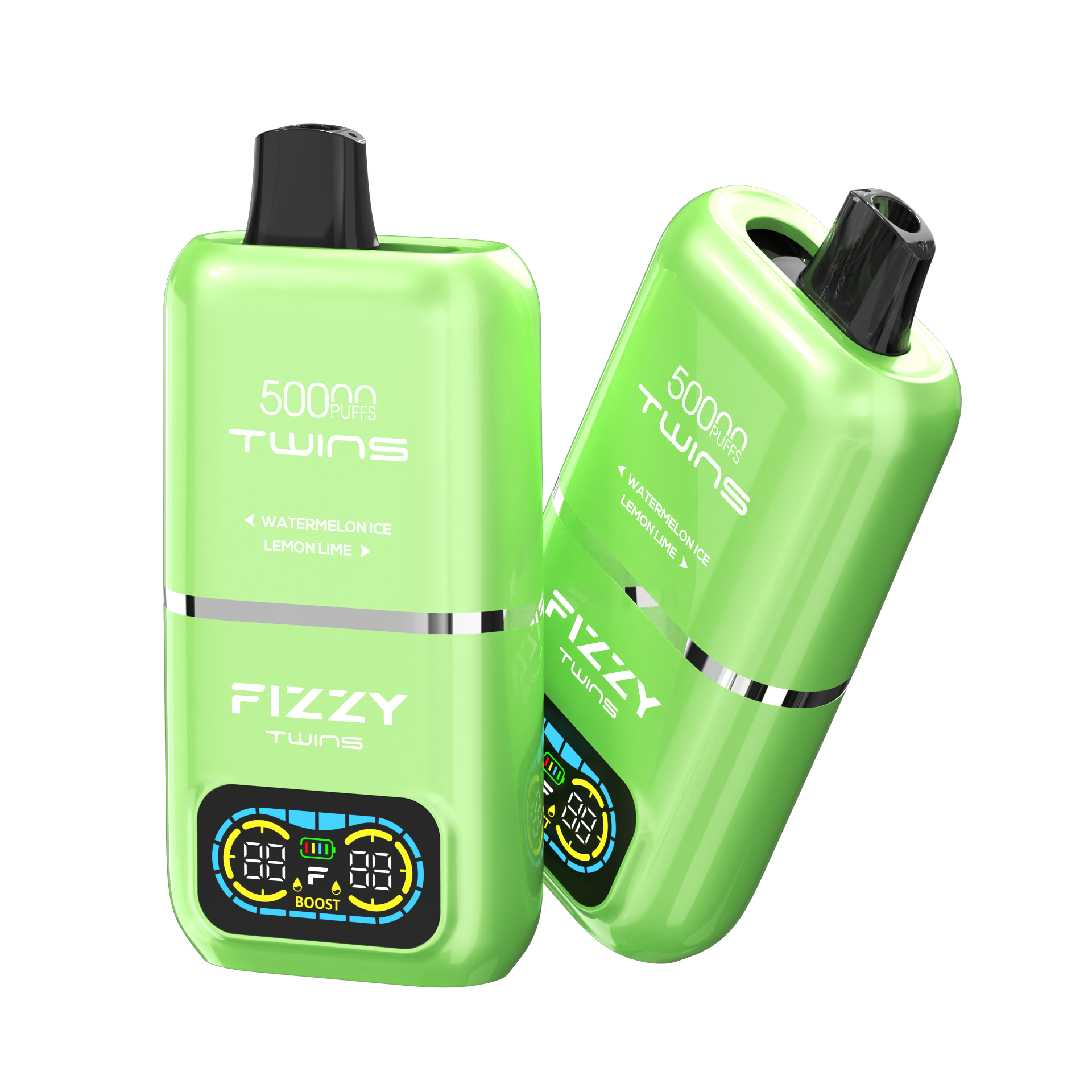 Fizzy Twins 50000 Puffs Bar 50ml E Liquid Big Vapor 50K Double Flavors Disposable Vape Pen Wholesale E-Cigarette