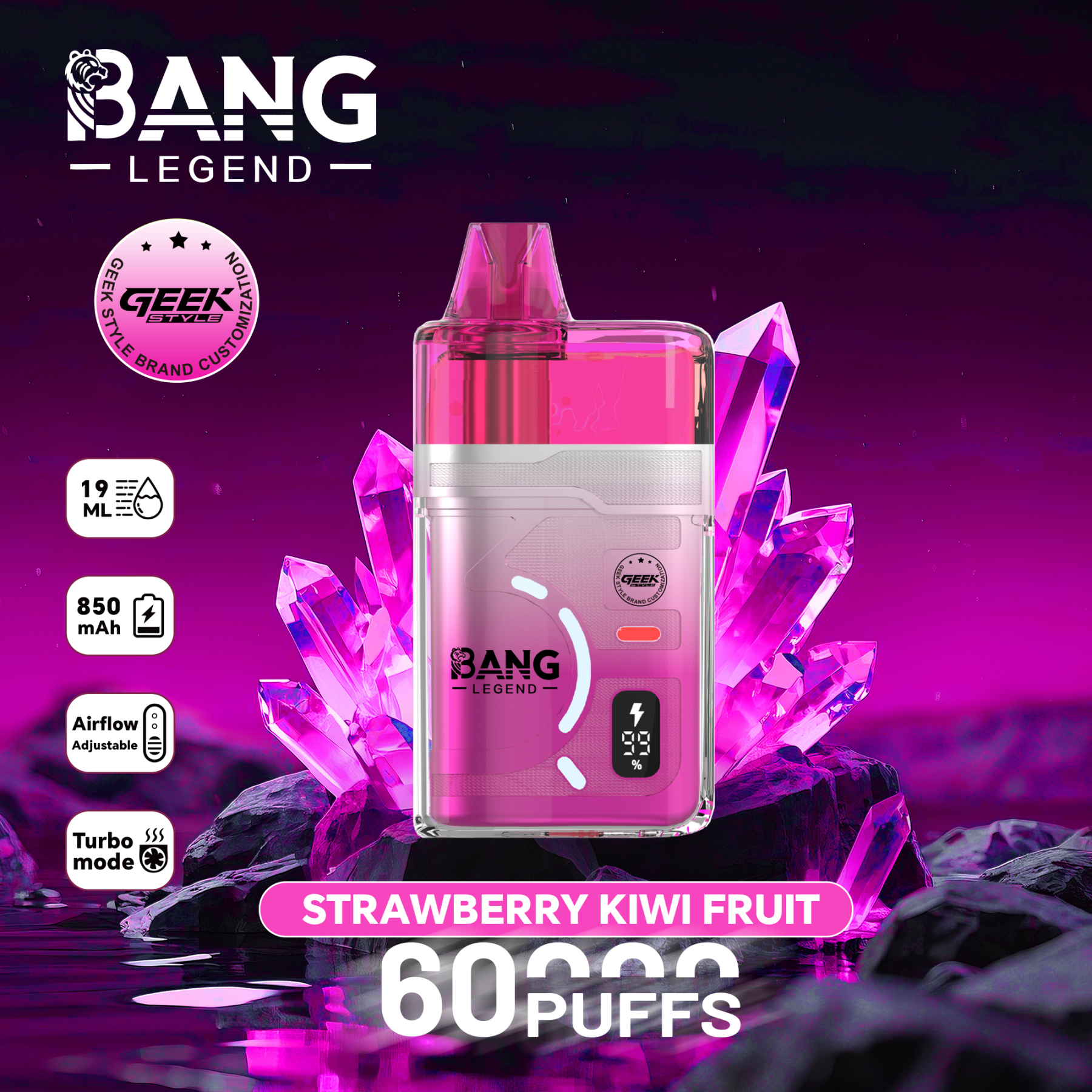 Wholesaler Bang Legend 60000 Puffs Disposable Vapes EU Warehouse Stock Factory Price 120K Hookah Vape Spain Ship Bang Blaze 100K 150K Ecloudvaping
