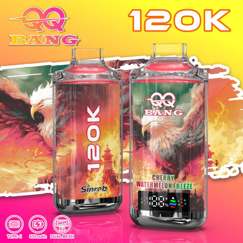 QQ Bang Alien 120000 Puff Crystal New Flavors EU Warehouse Vapor Disposable Vape Pen QQ Bang 120K Puff Ecigs Ecloudvaping