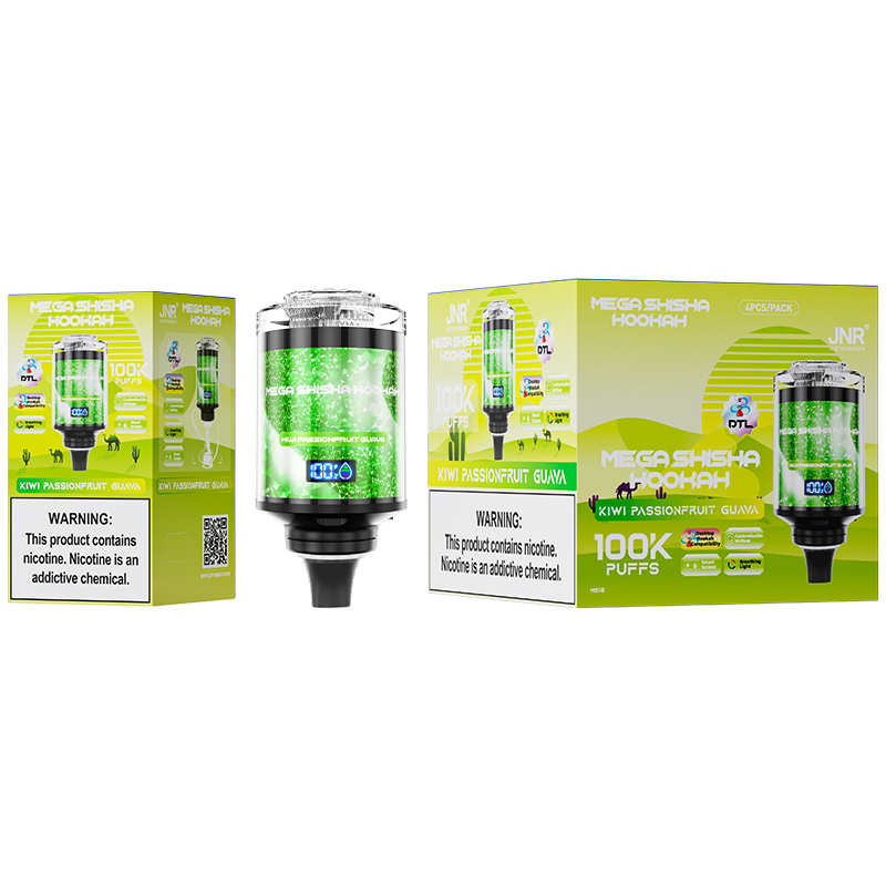Jnr Mega Shisha Hookah 100000 Puffs 100K Vape Desktop Hookah Compatibility 12 Flavors to Breathing Light Customizable Airflow