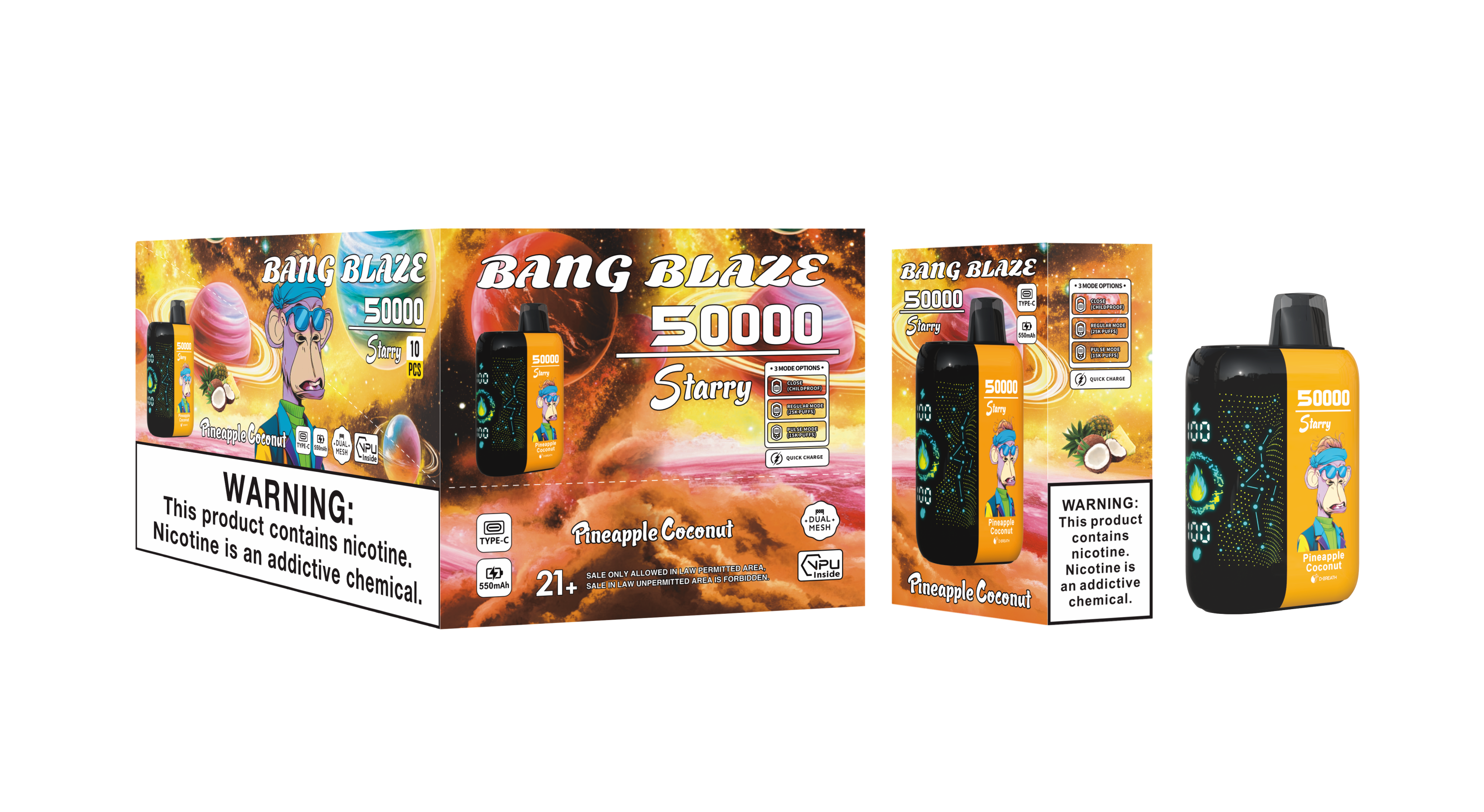 2025 Bang Blaze 50000 Puffs Starry Screen Vape King 50K 60K 85K Vaper Desechable Disposable Electronic Cigarette Factory Price Fast Shipping