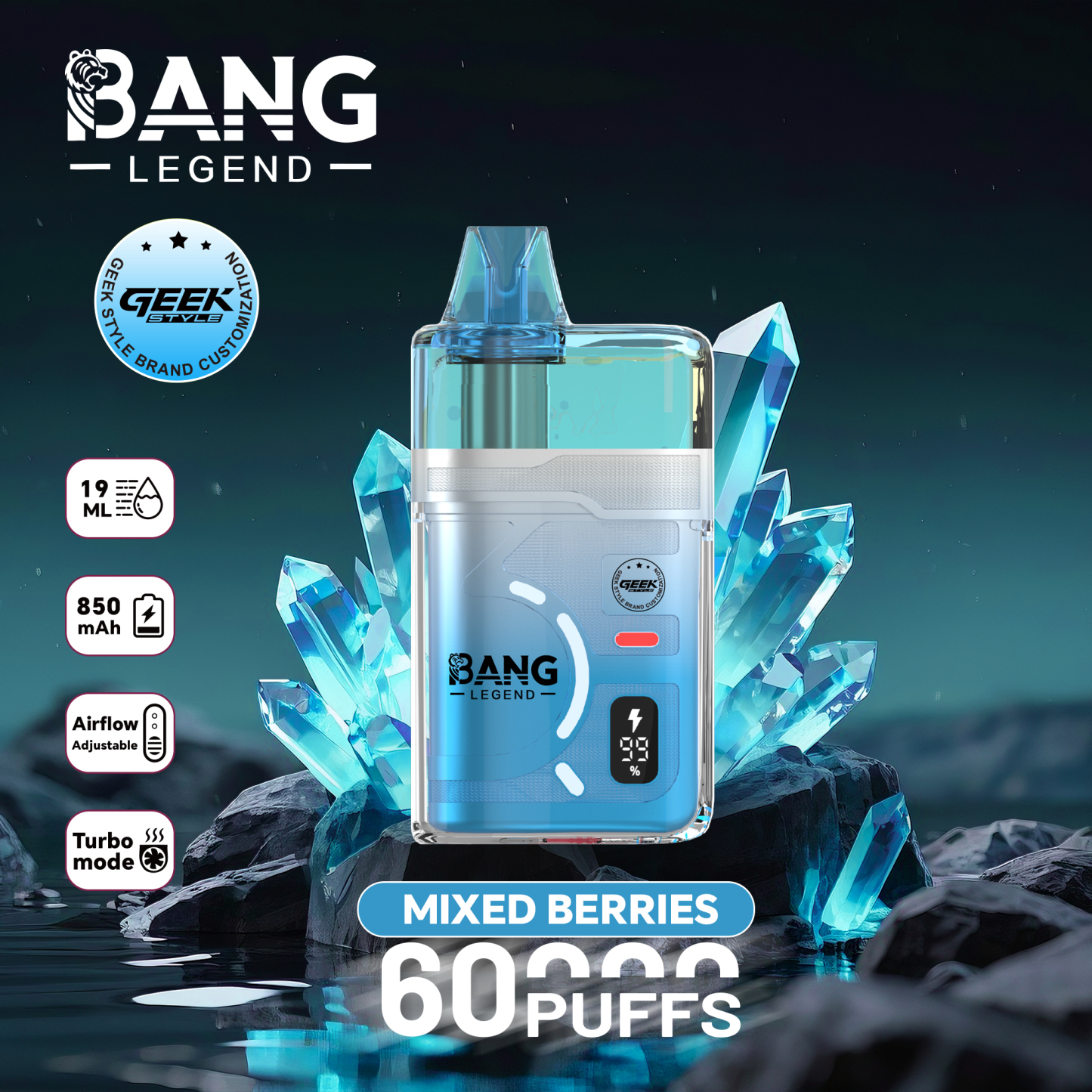 Wholesaler Bang Legend 60000 Puffs Disposable Vapes EU Warehouse Stock Factory Price 120K Hookah Vape Spain Ship Bang Blaze 100K 150K Ecloudvaping