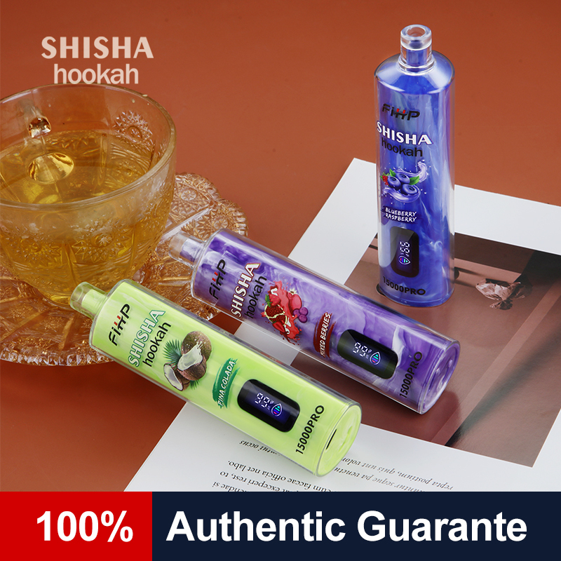 Original Fihp Shisha Hookah 15000PRO Mesh Coil 6mg Nicotine Puff 15K Wholesale E Cigarettes Pocket Hookah
