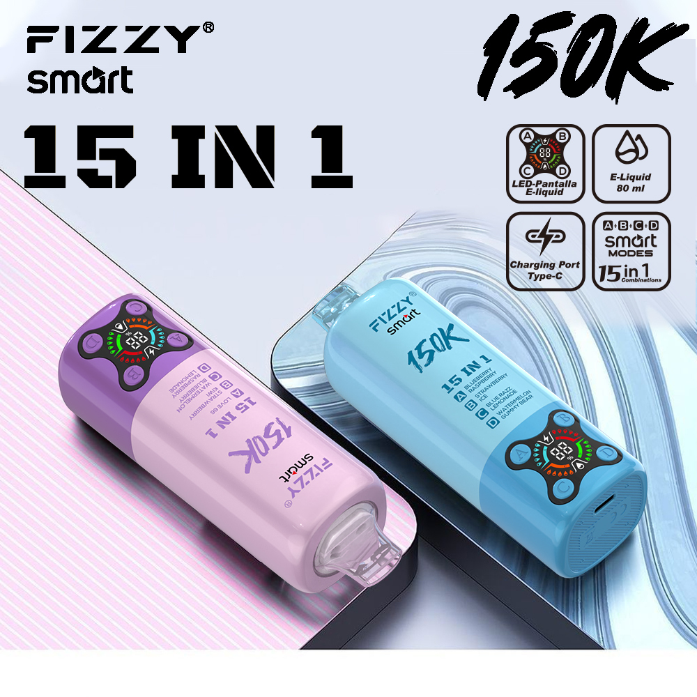 2026 Best Sales Fizzy 150000 80000 Puffs 150K 100K 80K 60K 50K Puff 15 in 1 6 in 1 4 in 1 Vape Bar 2% 5% Nicotine Wholesale Disposable E Cigarette Best Sales