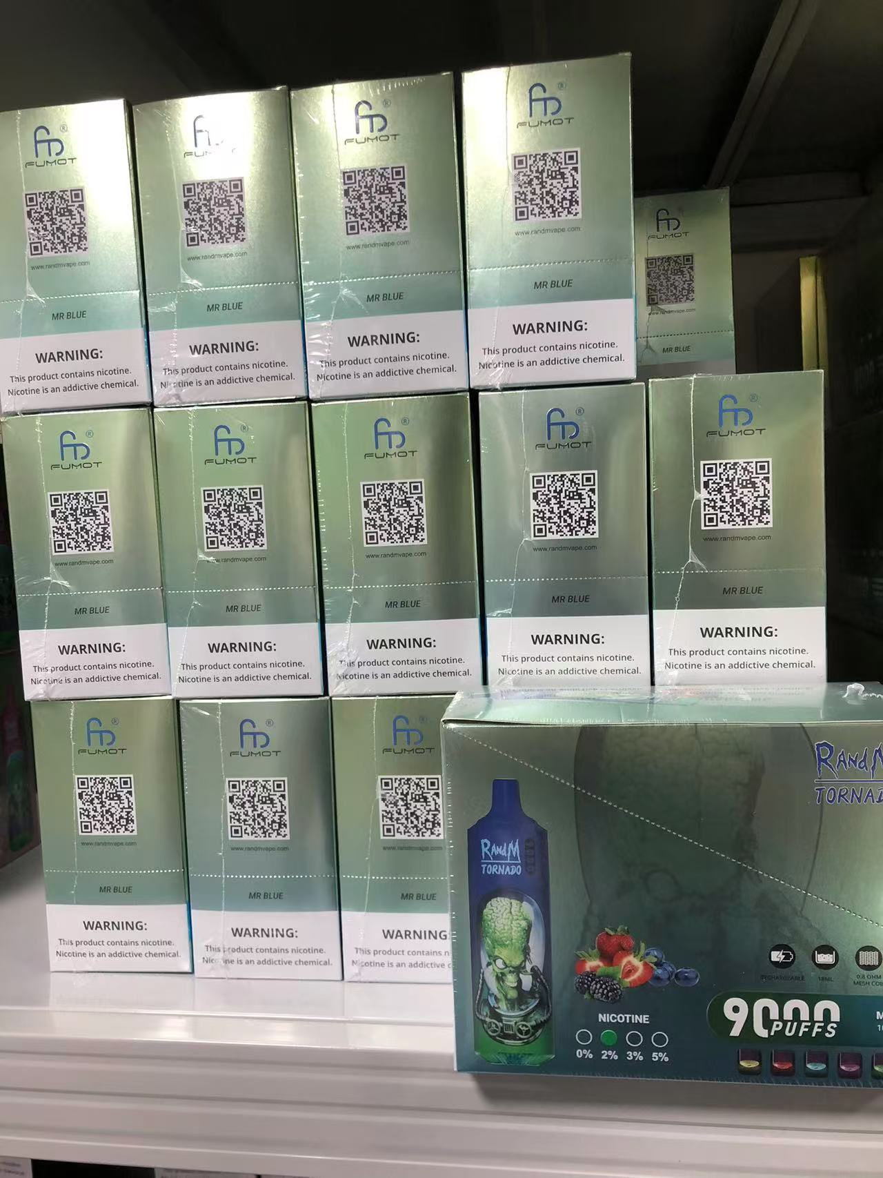 Fumot Randm Tornado 9000 Puffs E Cigarette Rechargeable Disposable Vape