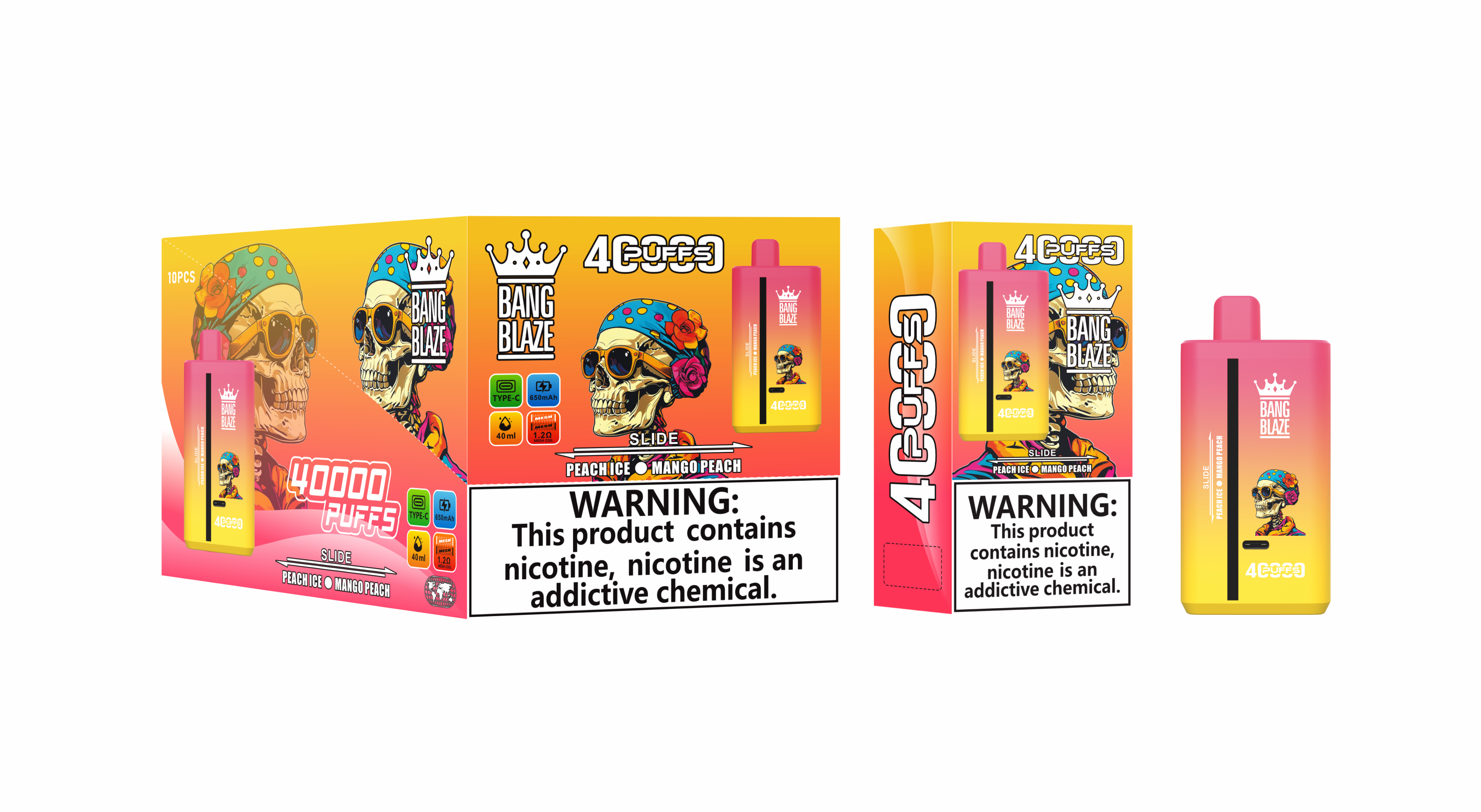 Bang Blaze 40000 Puff Puffs Disposable E-Cigarette Vaporizer Switch 12 Flavors Double Flavor E Vape