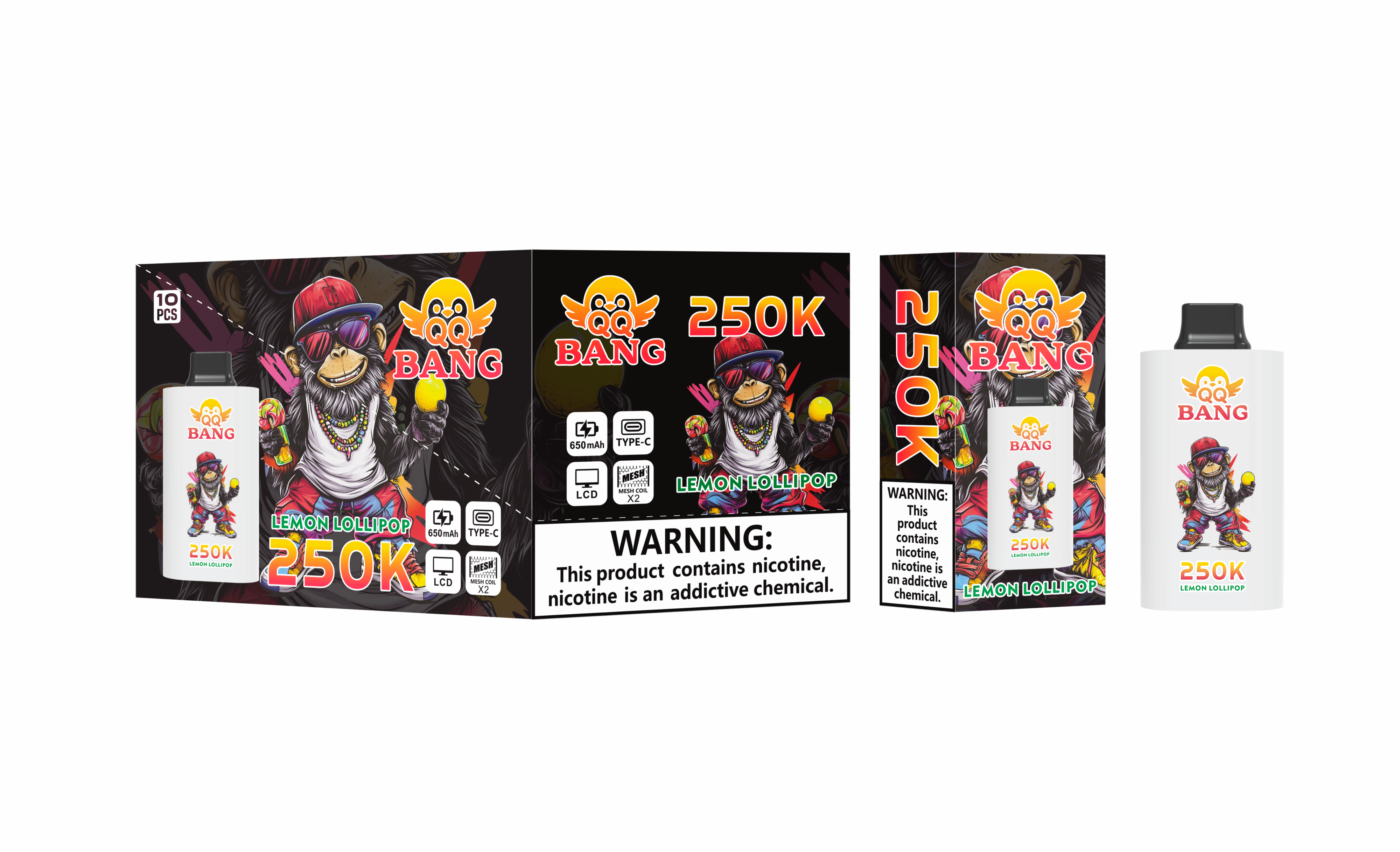 QQbang 280k Puffs Vape Pen Wholesale Vaper QQ Bang 280k Disposable Electronic Cigarette Vapes