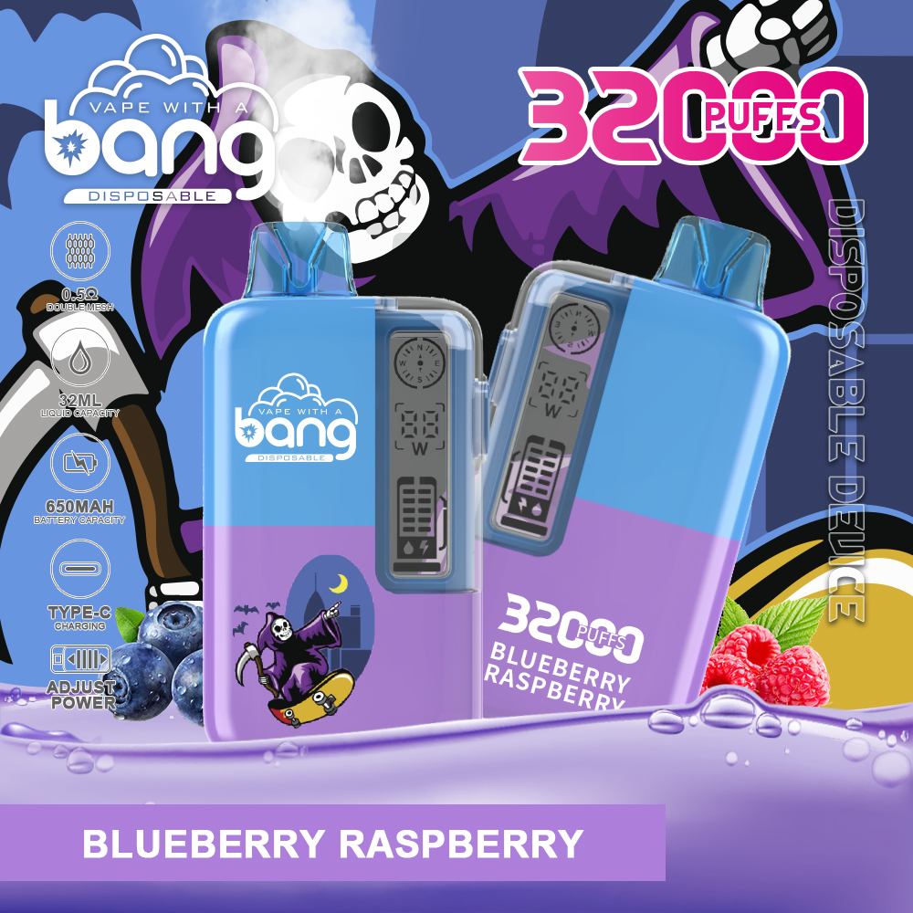Original Bang 30000 30k 36ml Preloaded 650mAh Rechargeable Pen 0%2%3%5% disposable Intelligent display -Ecloudvaping