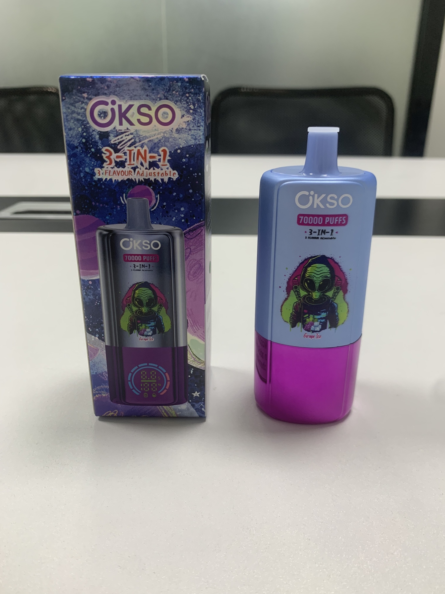 Okso 3in1 70K Puffs Disposable Vape 3in1 Flavors Vaper 70000 Puffs Disposable Vape Rechargeable Battery Electric Cigarette 70K Puff Vape Puffs