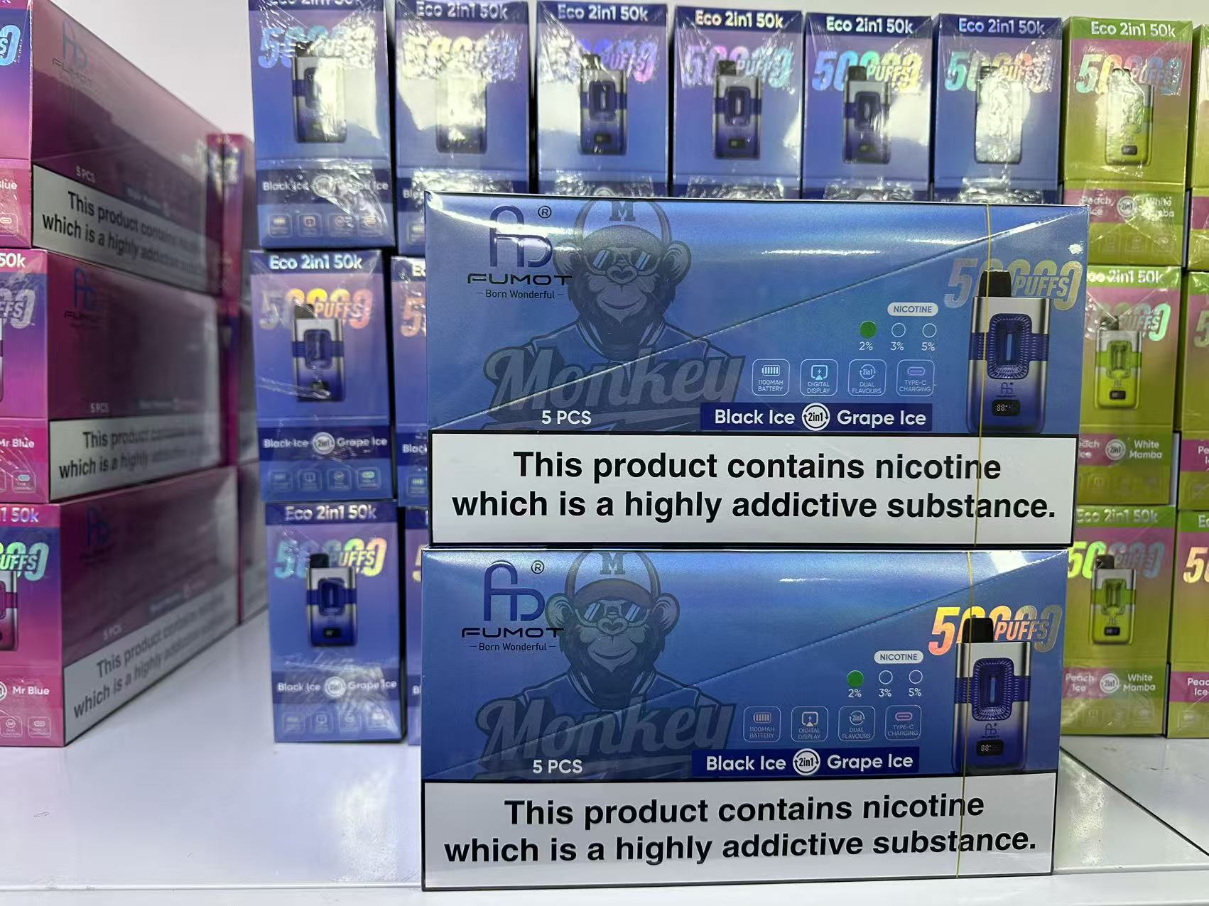 [Copy]Fumot RandM ECO 2in1 50000 Puffs Smart Digital Display Original Factory Power Display Randm 50K Vape Fast Shipping