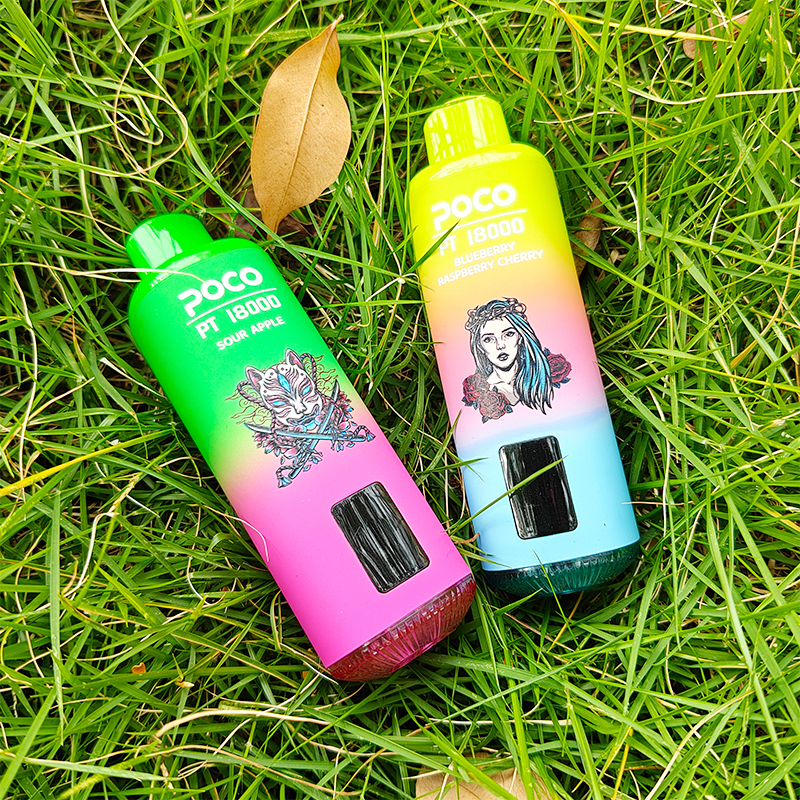 EU Warehouse Poco PT18000 Puffs 18000 Vapers Disposable Vape Pen E Cigarette Puff 18K Vape with Display Screen Wholesale Cigarette