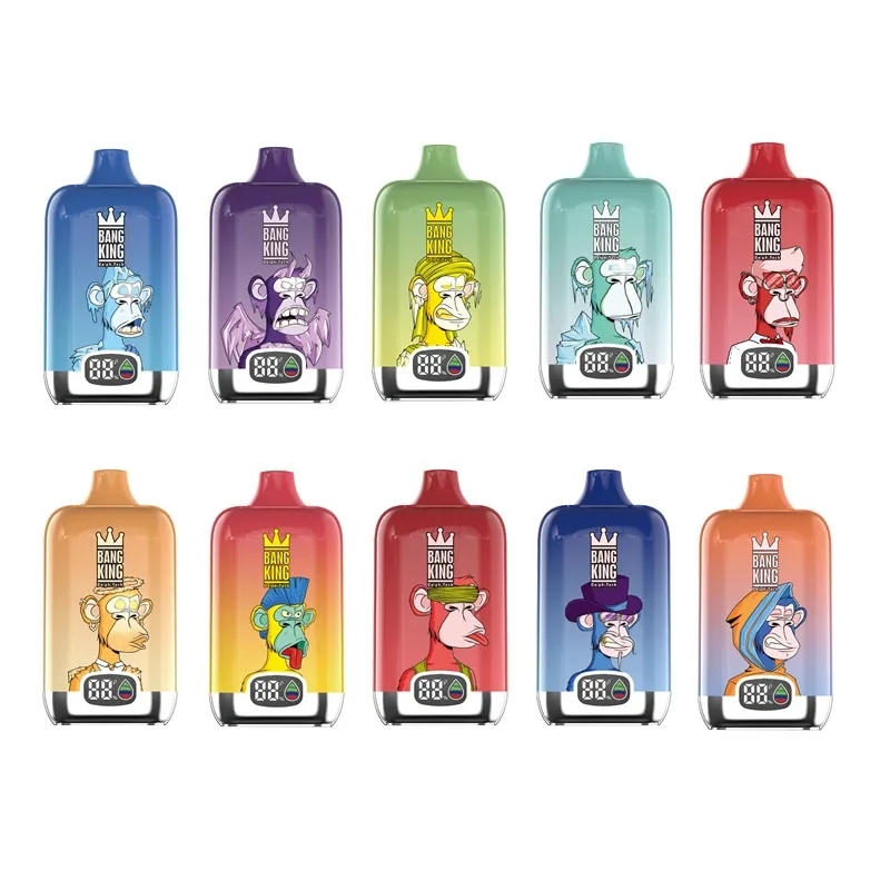 Original Bang King Digital Box 15000 15K Puffs Vape Puff 15000 Mesh Coil 25ml vaper vape 15000 puffs 0/2/3/5% Rechargeable 650mAh RGB VS Tornado 1200-Ecloudvaping