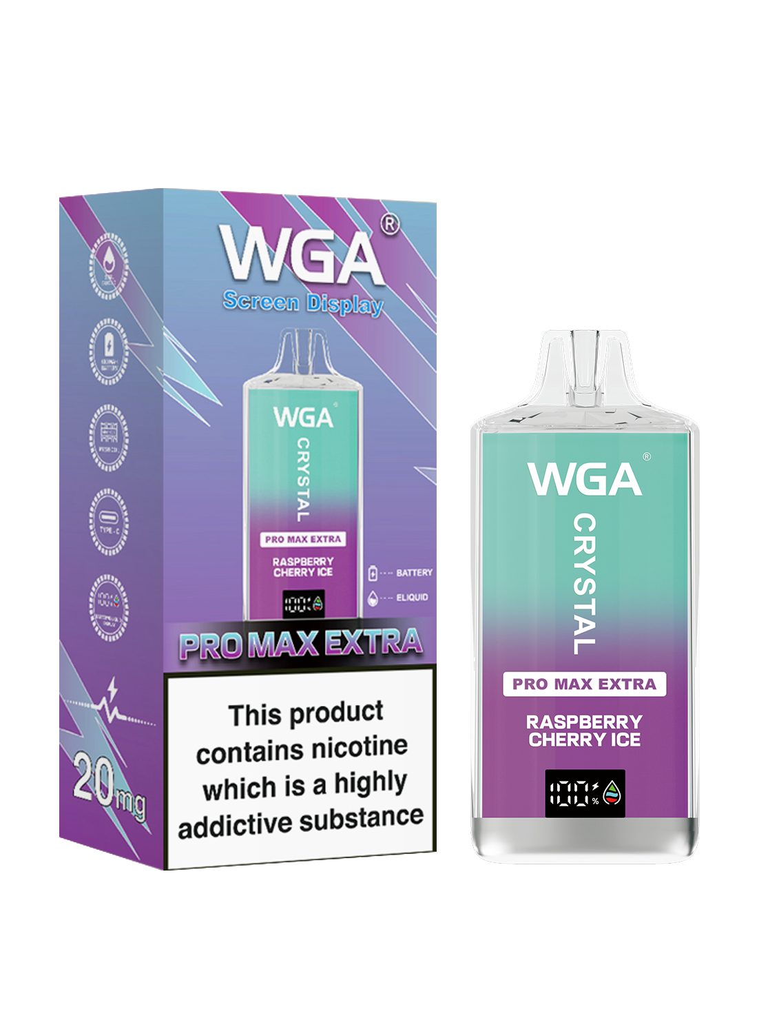 Wga Crystal 15K Shisha 15000 Puffs Disposable Cigarette Vaper Pen EU Warehouse Mesh Coil