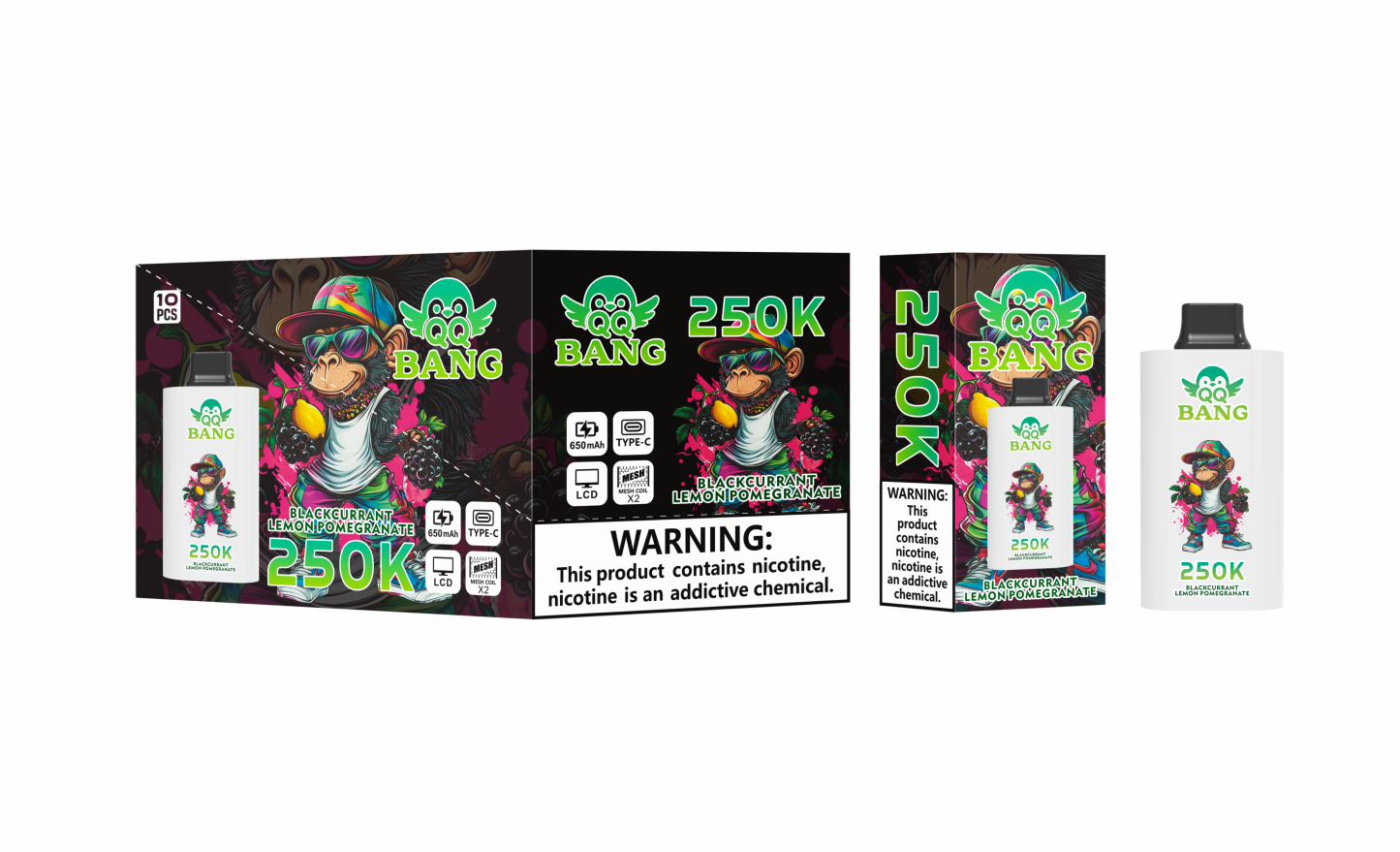 QQbang 280k Puffs Vape Pen Wholesale Vaper QQ Bang 280k Disposable Electronic Cigarette Vapes
