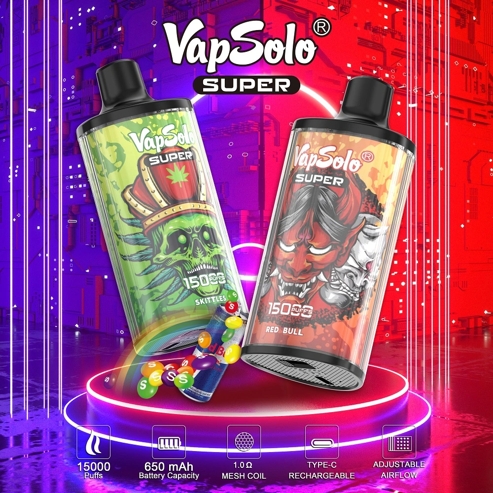 Vap Solo Super 15000 Puffs Tornado Randm 9000 10000 12000 Vap Solo 10K 12K 15K Puff Bar Poco Vaper Shisha Cigarette