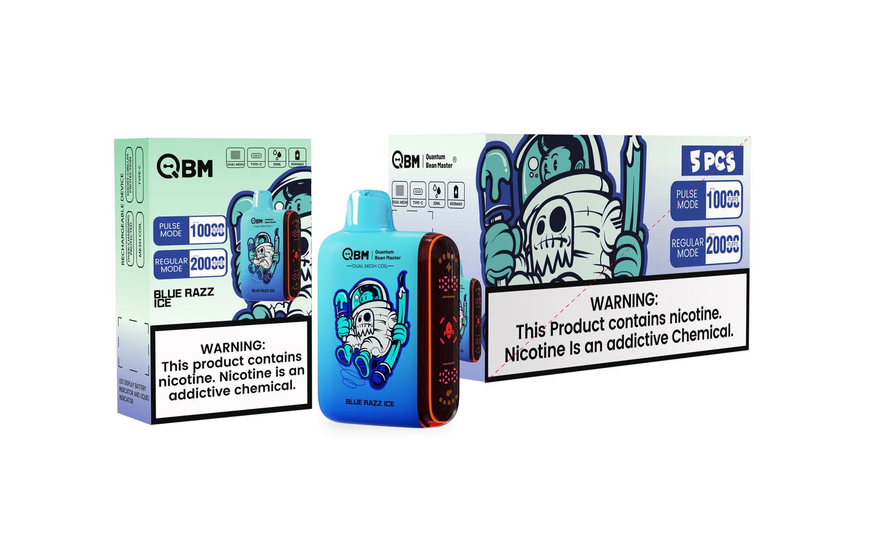 USA EU Large Stock Fast Delivery 10K 20K Puffs Custom Empty Vape Wholesale I Geek Vape 5% Nicotine Pulse Bar E Cigarette Dual Mesh Coil Qbm Vape