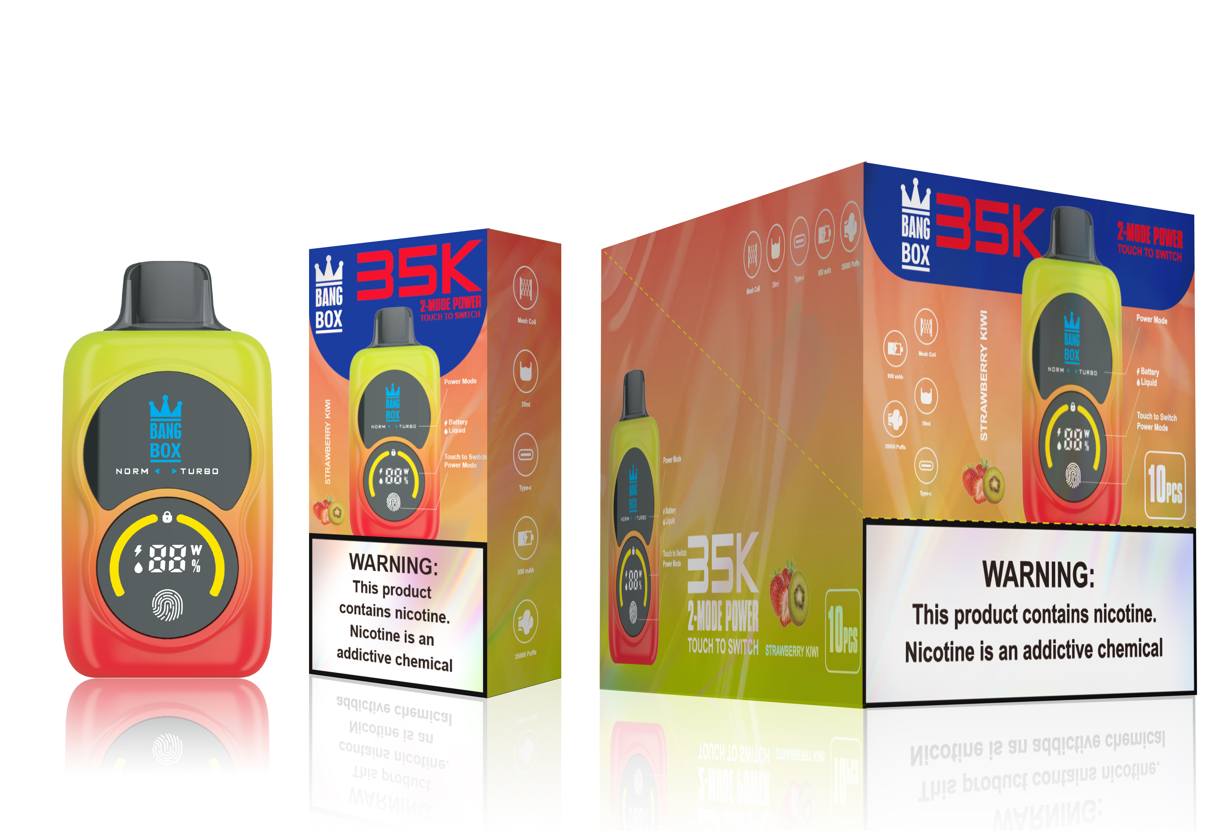 Bang Box 35000 35K Puff E Vaper 30000 25 K Couches Desechable Crystal-20K Box PAS