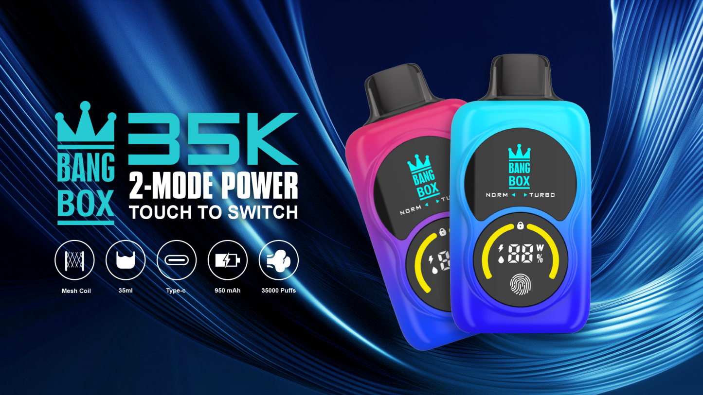 Bang Box 35000 35K Puff E Vaper 30000 25 K Couches Desechable Crystal-20K Box PAS