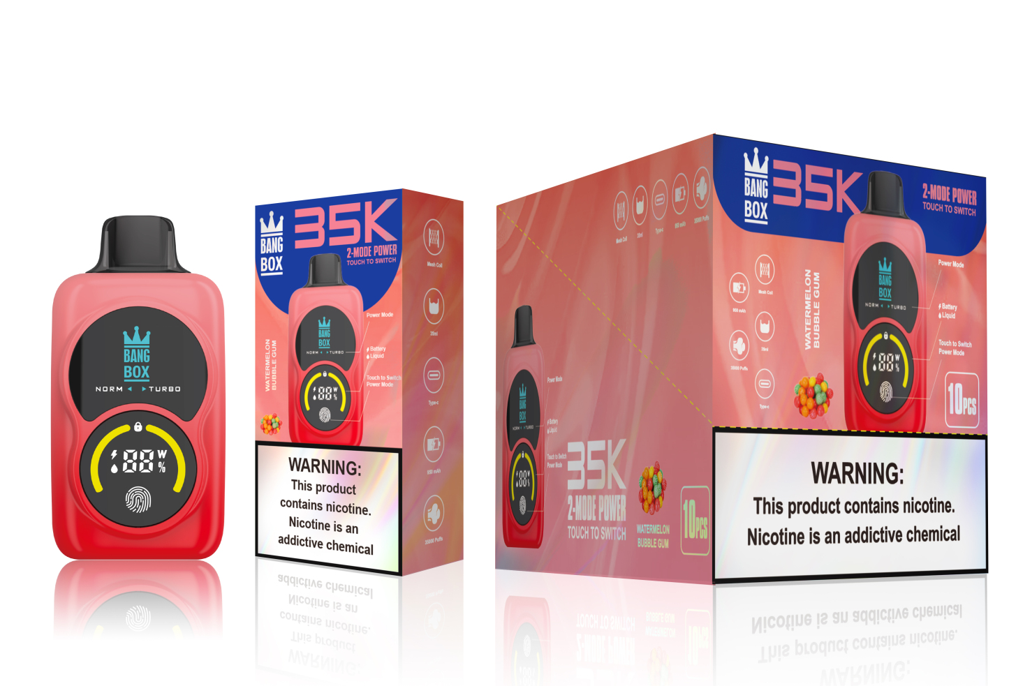 Bang Box 35000 35K Puff E Vaper 30000 25 K Couches Desechable Crystal-20K Box PAS