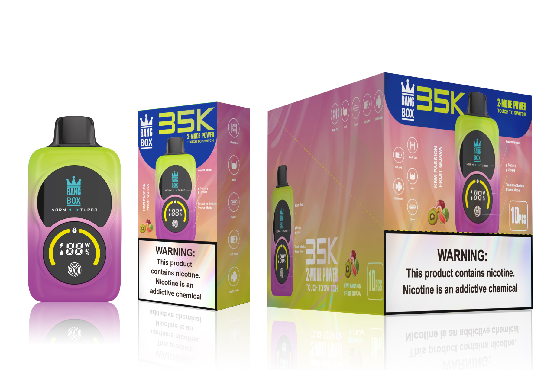 Bang Box 35000 35K Puff E Vaper 30000 25 K Couches Desechable Crystal-20K Box PAS