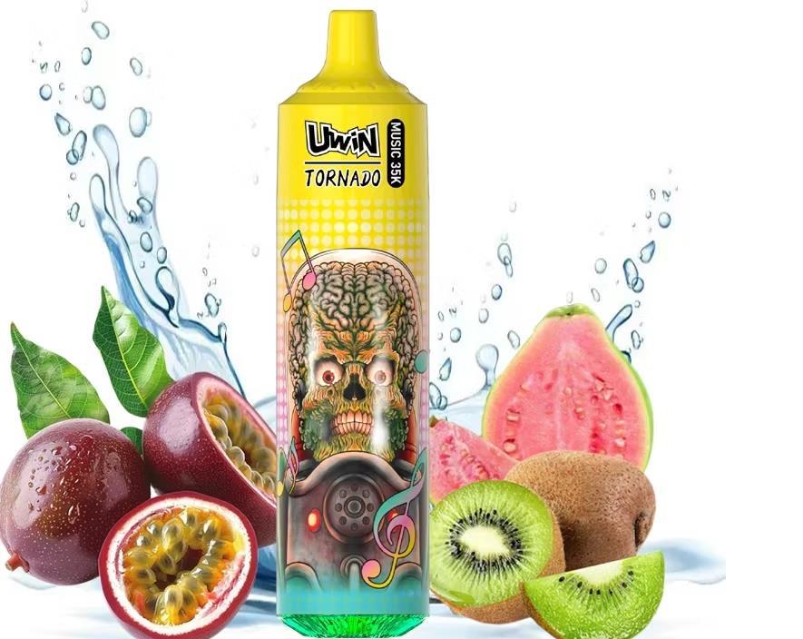 Uwin Tornado Music 35K Puffs Bood Sweden Salt Switch DC2500 Charger 25K Monvaper Cigarrillo Electronico E -Cigarette Germany Bar Disposable Vape