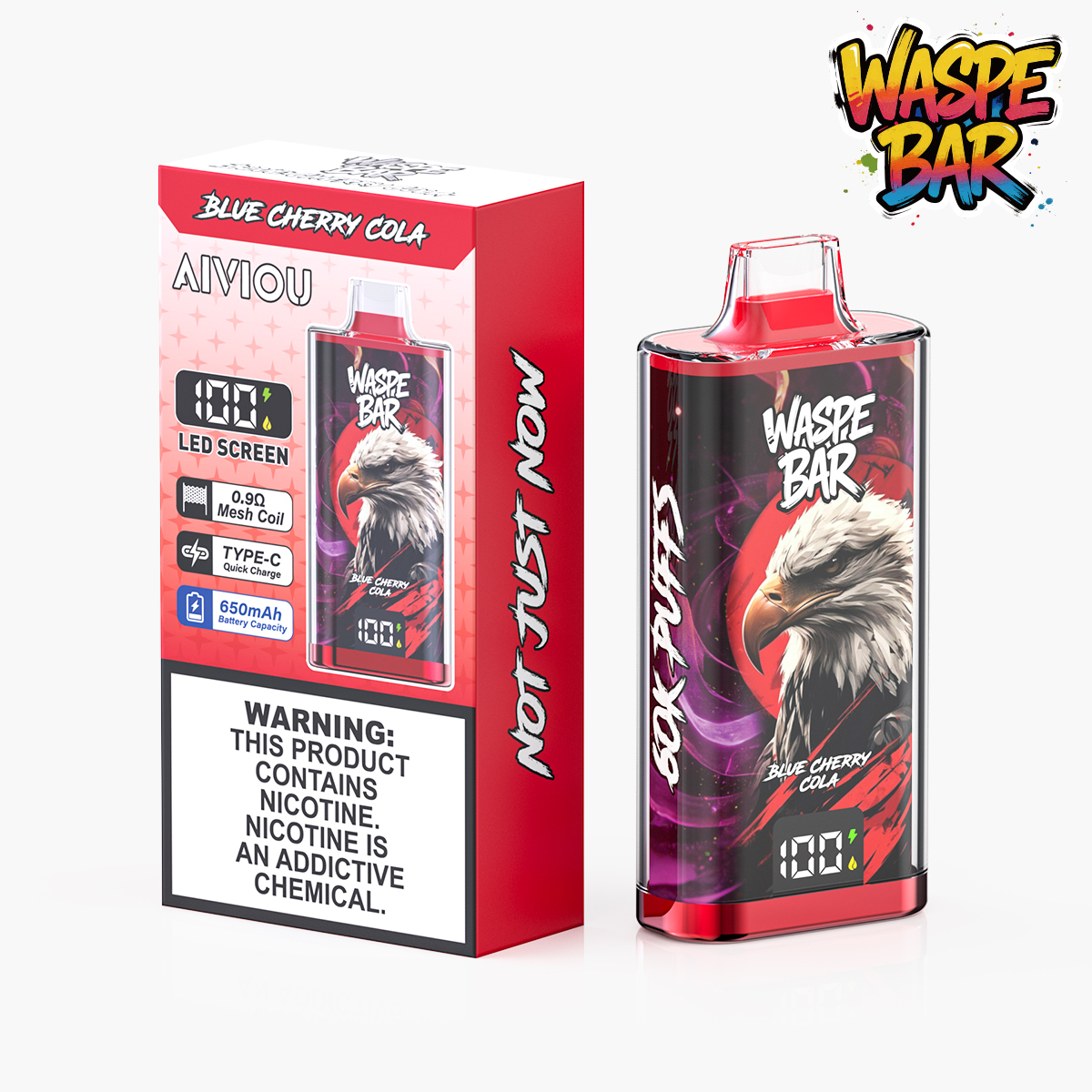 Waspe Bar 60K 60000 Puffs Disposable Vape Pen Multiple Flavors Rechargeable Mesh Coil Vape 60000 Puffs Disposable Vape Wholesale Vape Rechargeable Vape