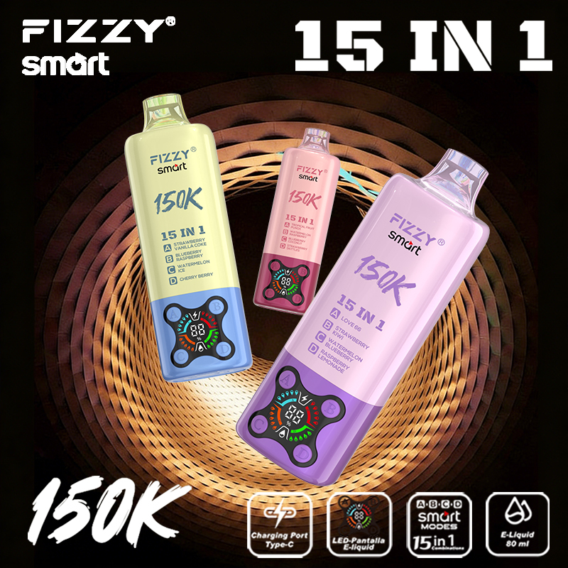 2026 Best Sales Fizzy 150000 80000 Puffs 150K 100K 80K 60K 50K Puff 15 in 1 6 in 1 4 in 1 Vape Bar 2% 5% Nicotine Wholesale Disposable E Cigarette Best Sales