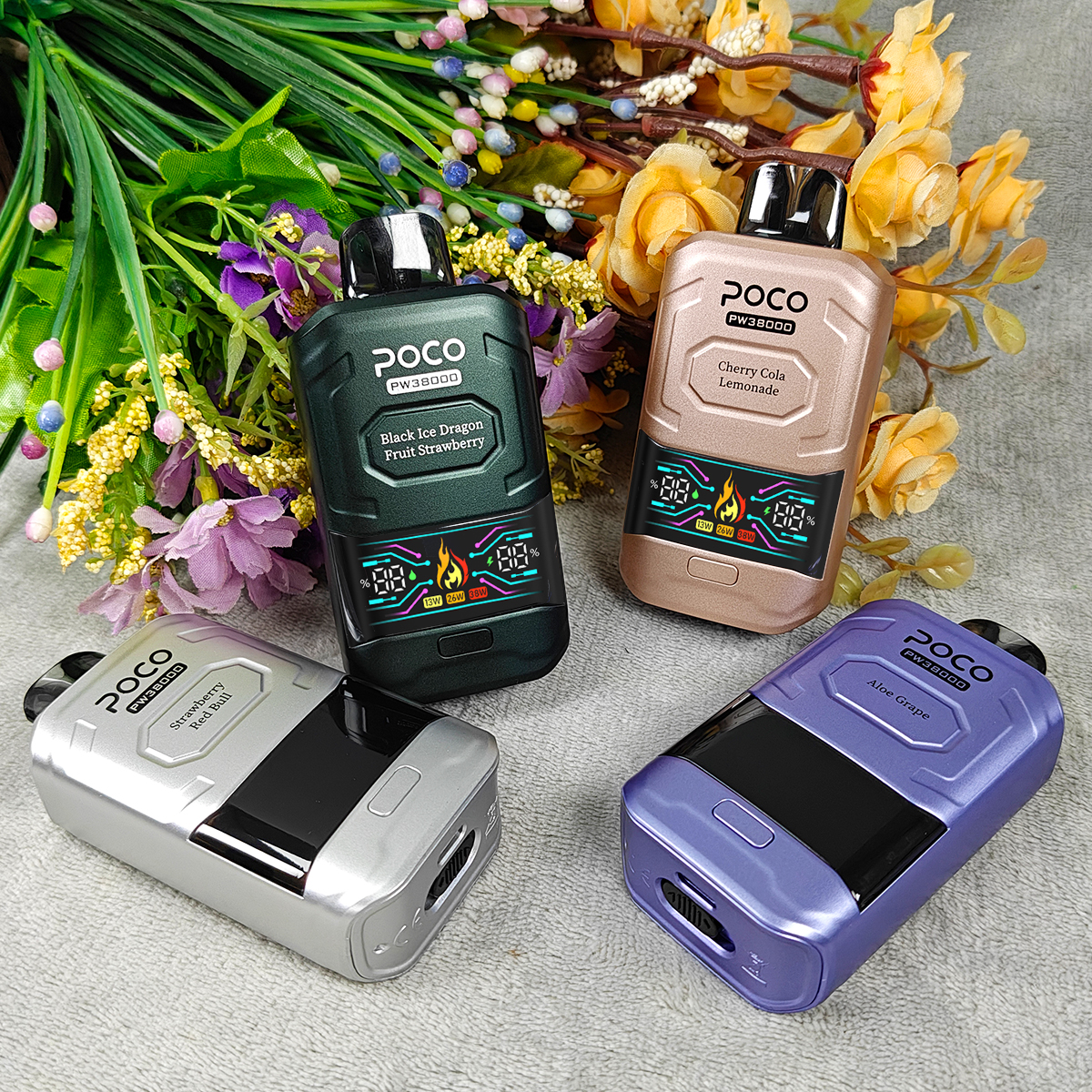 Poco Vape Vaper 38000 38K Puffs Rechargeable Disposable Variable Voltage Big Vapor Electronic Cigarette Visible Poco Sc3000 Vapor Smoke Vape