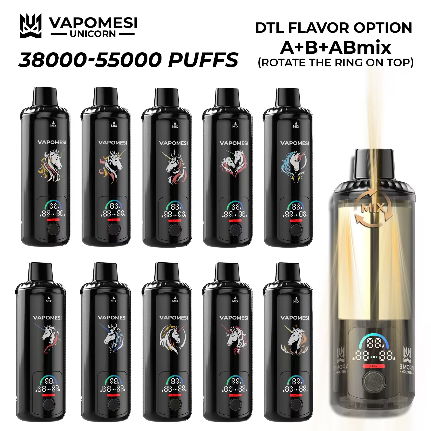 EU Warehouse Free Shipping Vapomesi 30000 40000 50000 30K 40K 50K Puff Bar Wholesale Disposable Box Crown Distribution Randm Tornado Vape