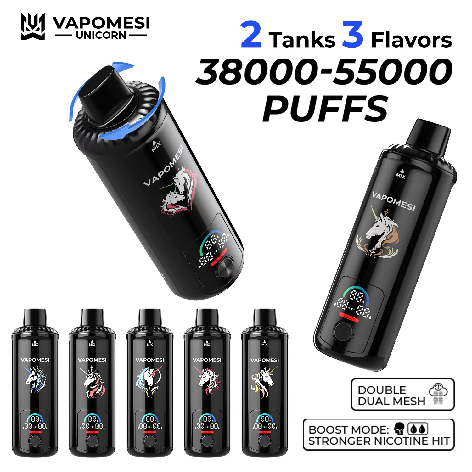 EU Warehouse Free Shipping Vapomesi 30000 40000 50000 30K 40K 50K Puff Bar Wholesale Disposable Box Crown Distribution Randm Tornado Vape