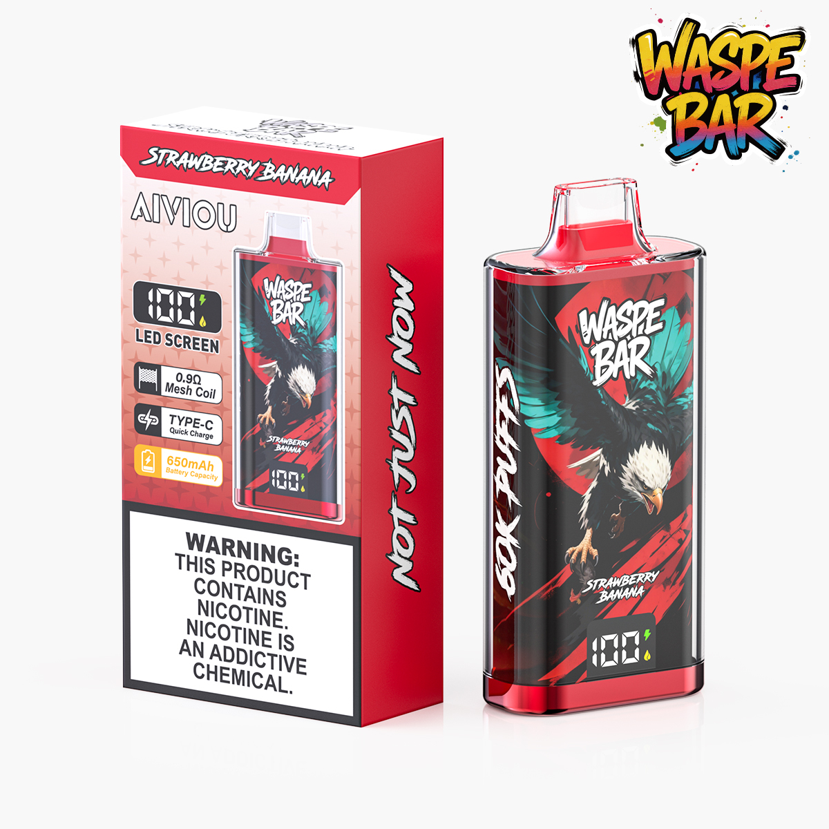Waspe Bar 60K 60000 Puffs Disposable Vape Pen Multiple Flavors Rechargeable Mesh Coil Vape 60000 Puffs Disposable Vape Wholesale Vape Rechargeable Vape