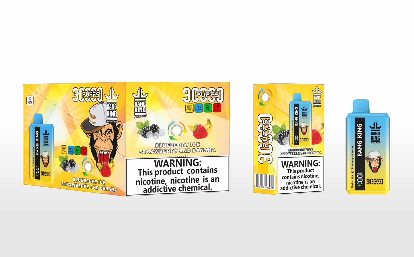 Bang King Vape 30000 30K Big Huge Pufs Vaper Desechable Germany Europe Price Smoke Wape Wholesale Rechargeable Disposable Puff Vapers Desechables Bang