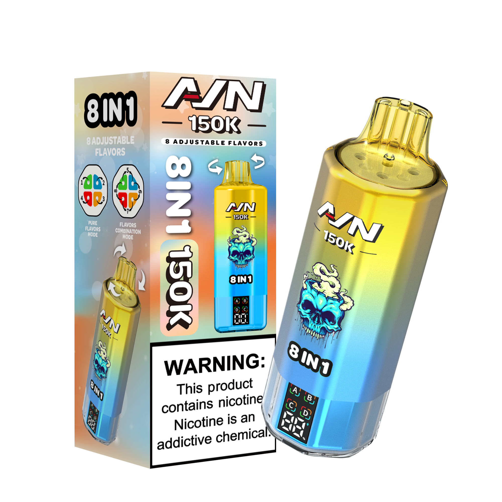 Aivono Aim Avn 150K Puffs Electric Shisha 8 in 1 Flavour Mod 150000 E Cigarettes Vape
