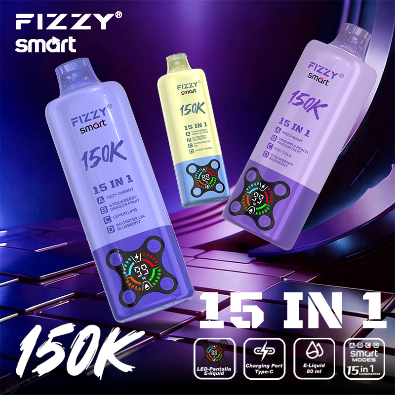 2026 Best Sales Fizzy 150000 80000 Puffs 150K 100K 80K 60K 50K Puff 15 in 1 6 in 1 4 in 1 Vape Bar 2% 5% Nicotine Wholesale Disposable E Cigarette Best Sales